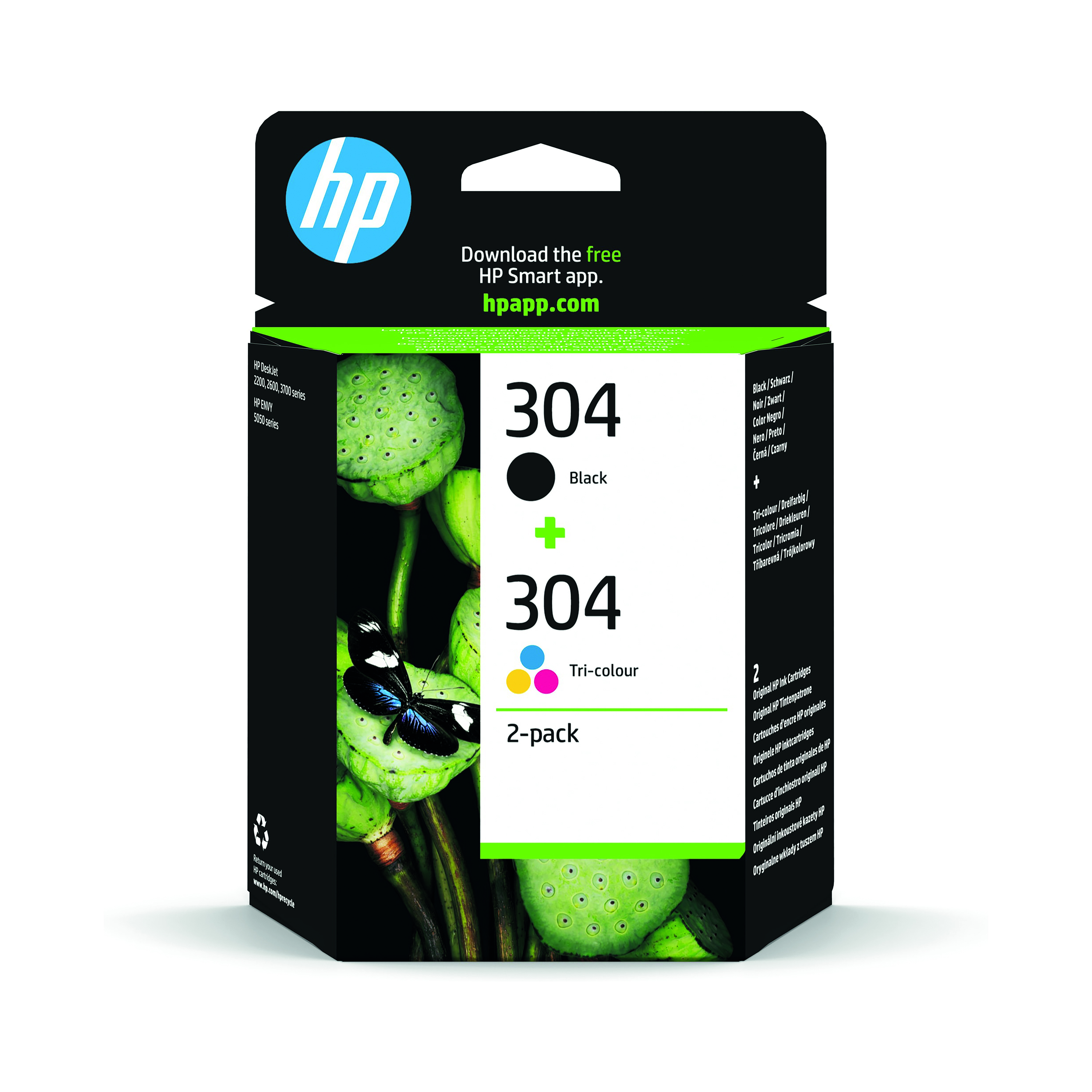 HP+304+Original+Ink+Cartridge+2-ml+Black%2FTri-color+3JB05AE