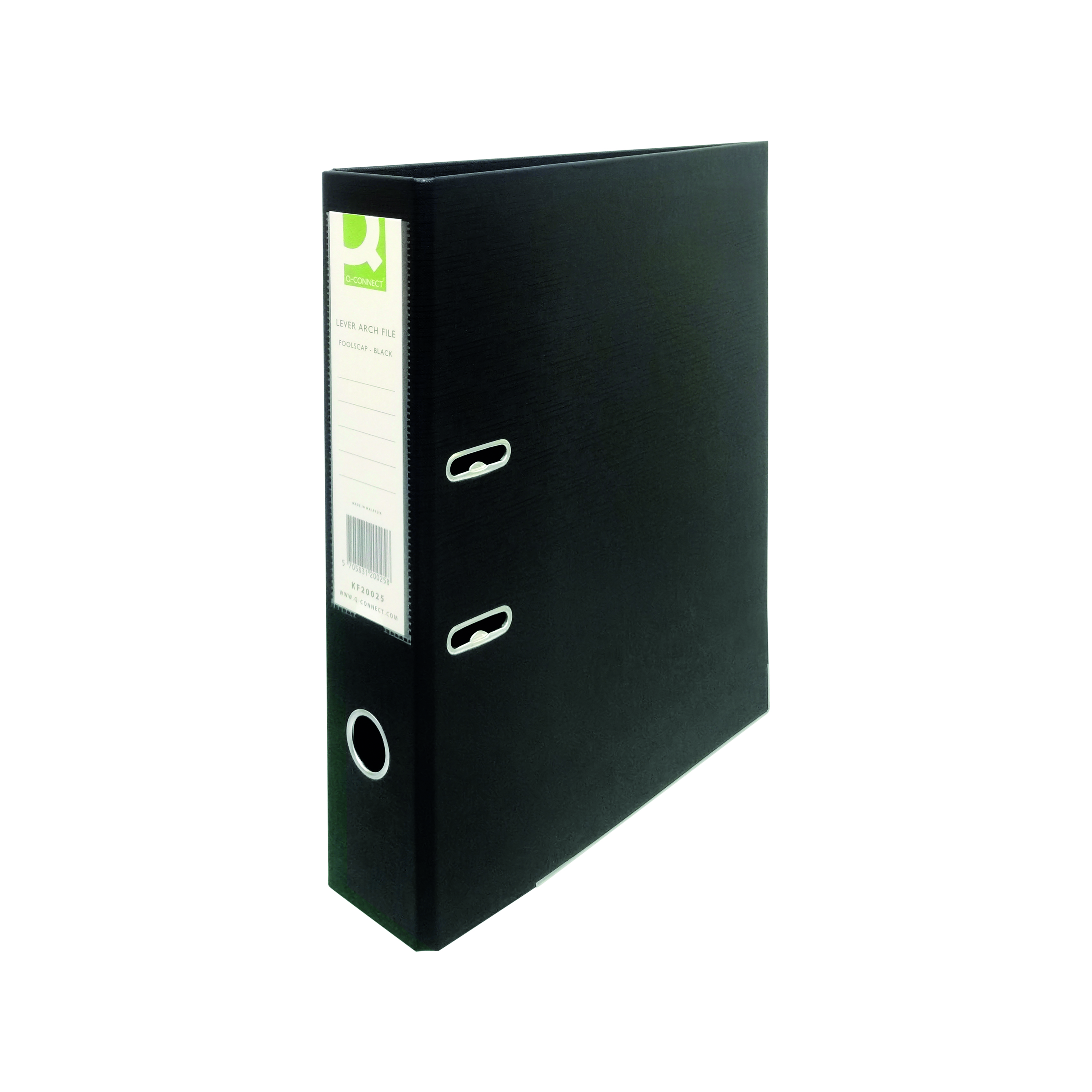 Q-Connect+70mm+Lever+Arch+File+Polypropylene+Foolscap+Black+%28Pack+of+10%29+KF20025