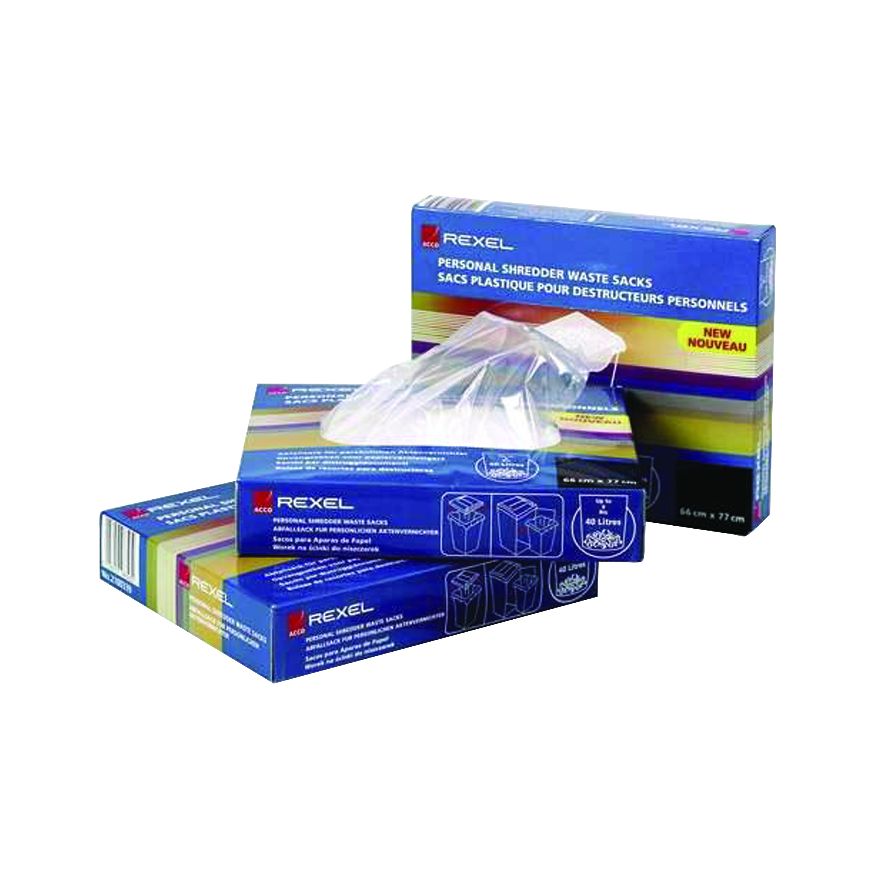 Rexel+AS3000+Plastic+Shredder+Waste+Sacks+175L+%28Pack+of+100%29+40095