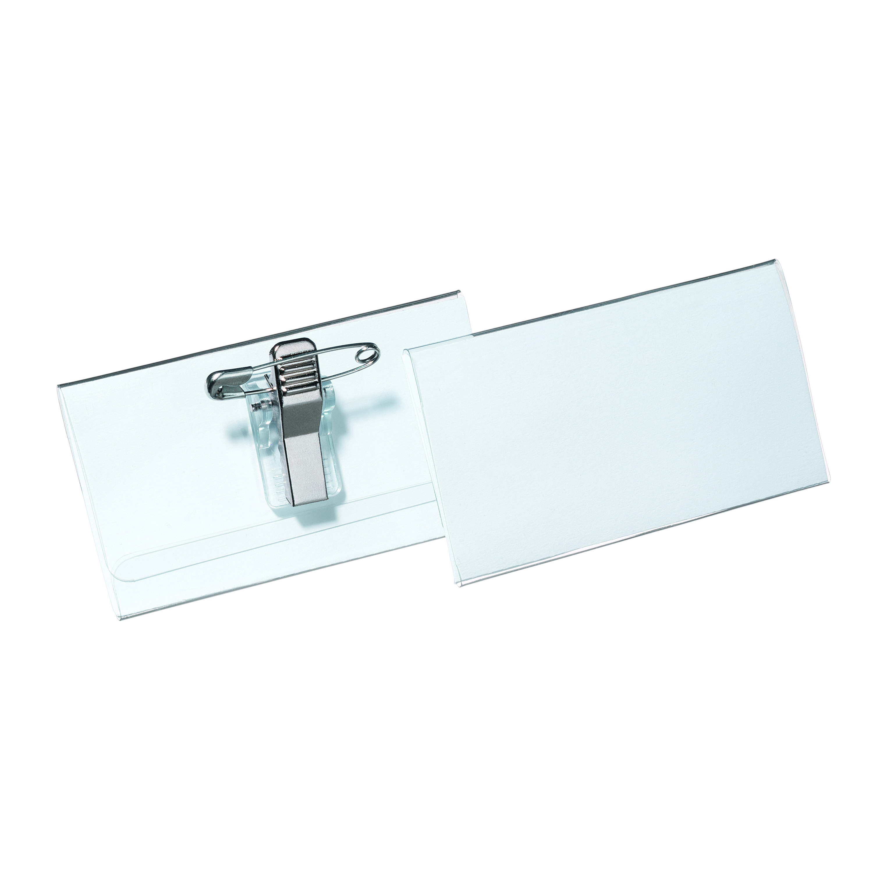 Durable+Name+Badge+with+Combi+Clip+40x75mm+Clear+%28Pack+of+50%29+8141%2F19