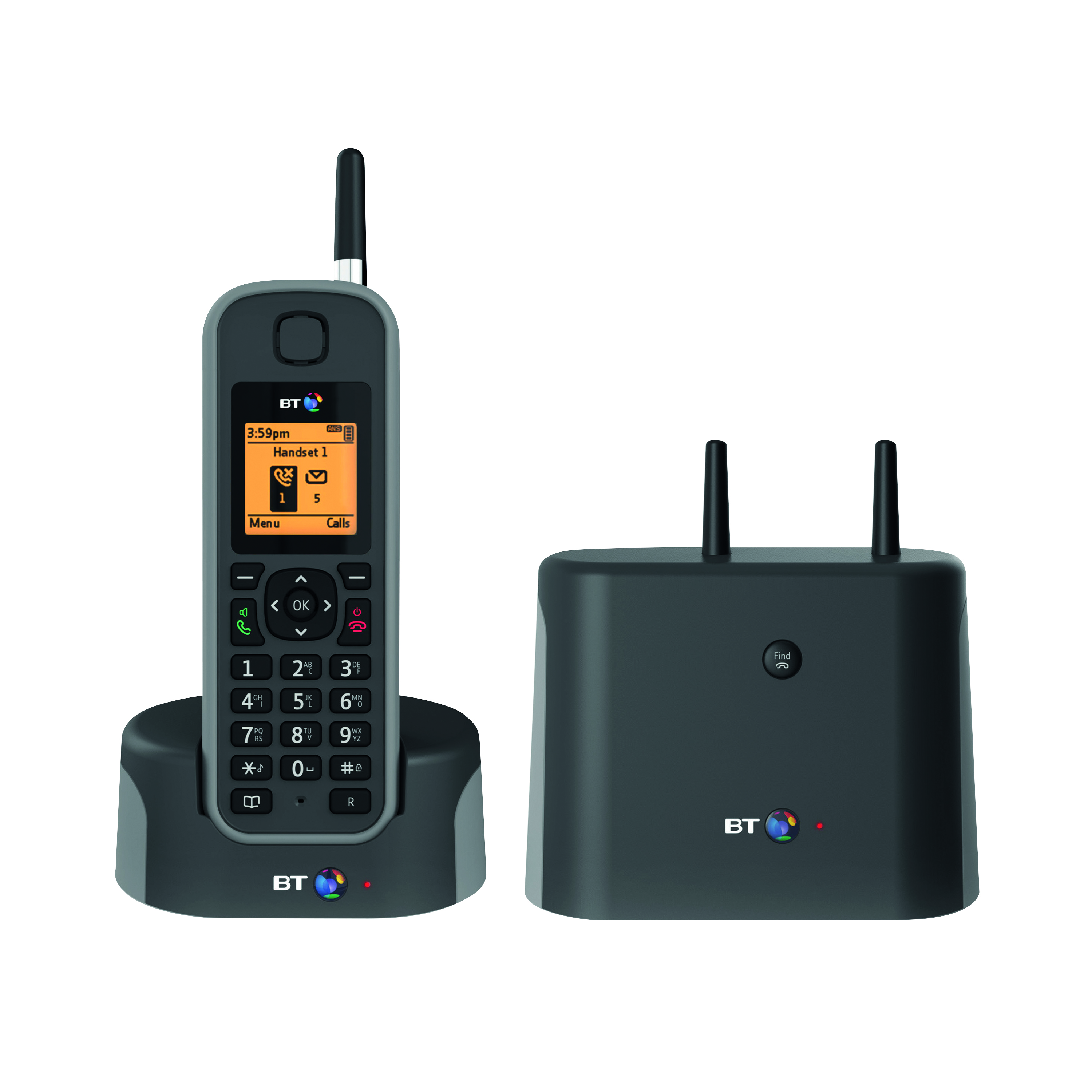 BT+Elements+1K+DECT+Cordless+Telephone+Black+%2FGrey+079482