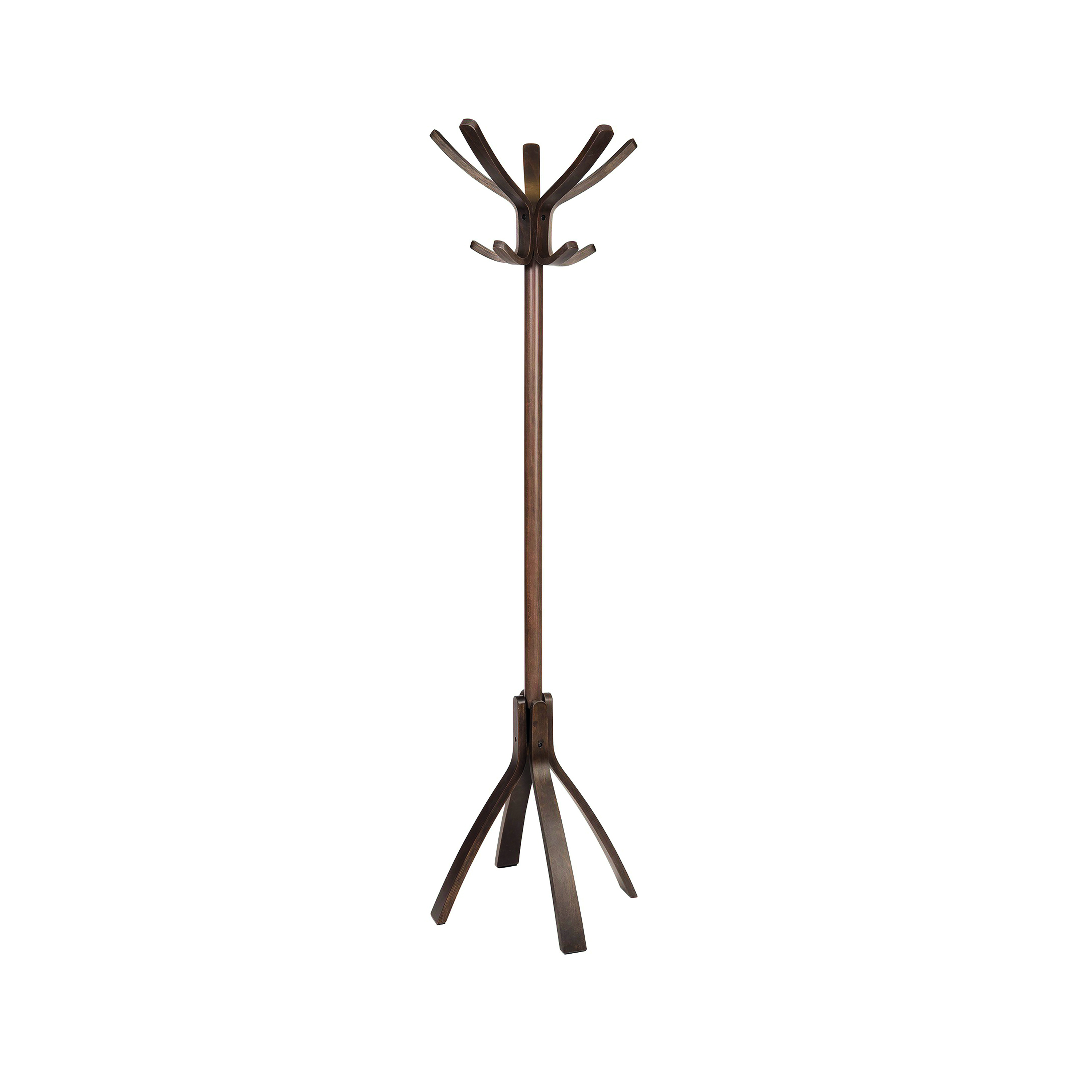 Alba+Cafe+Coat+Stand+550x550x1760mm+Dark+Wood+PMCAFE