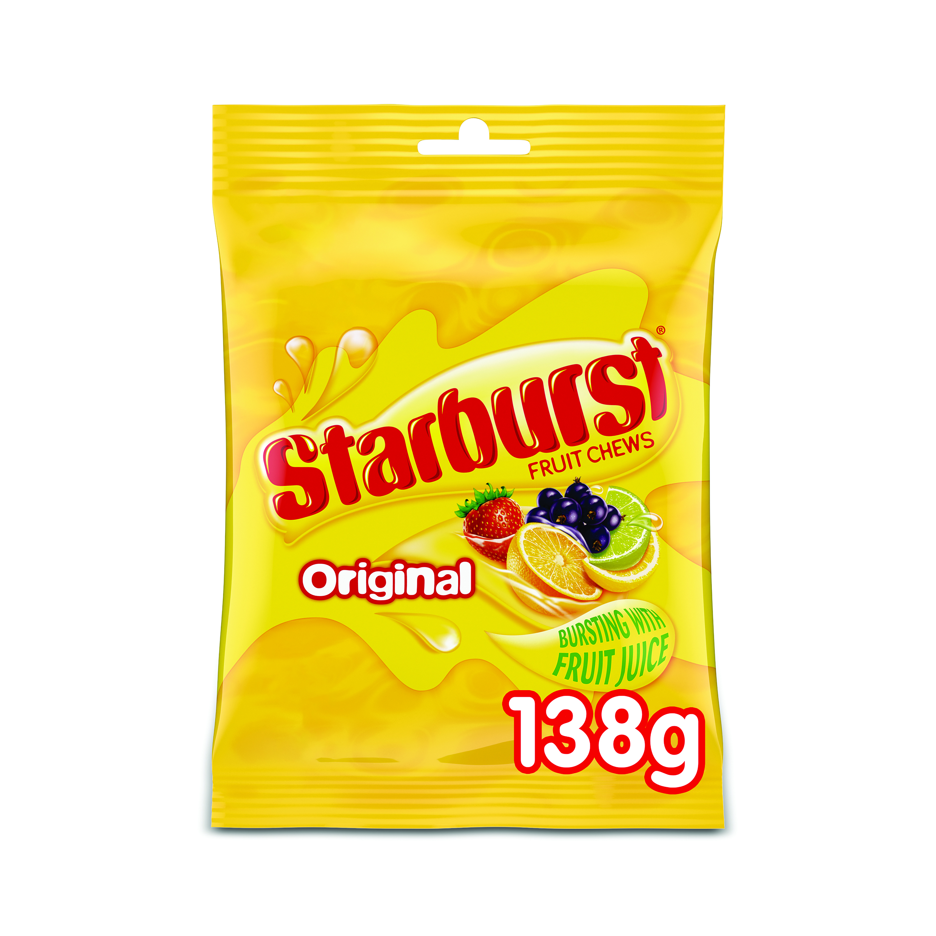 Starburst+Chewy+Sweets+Fruit+Flavour+Pouch+Bag+138g+%28Pack+of+12%29+124830