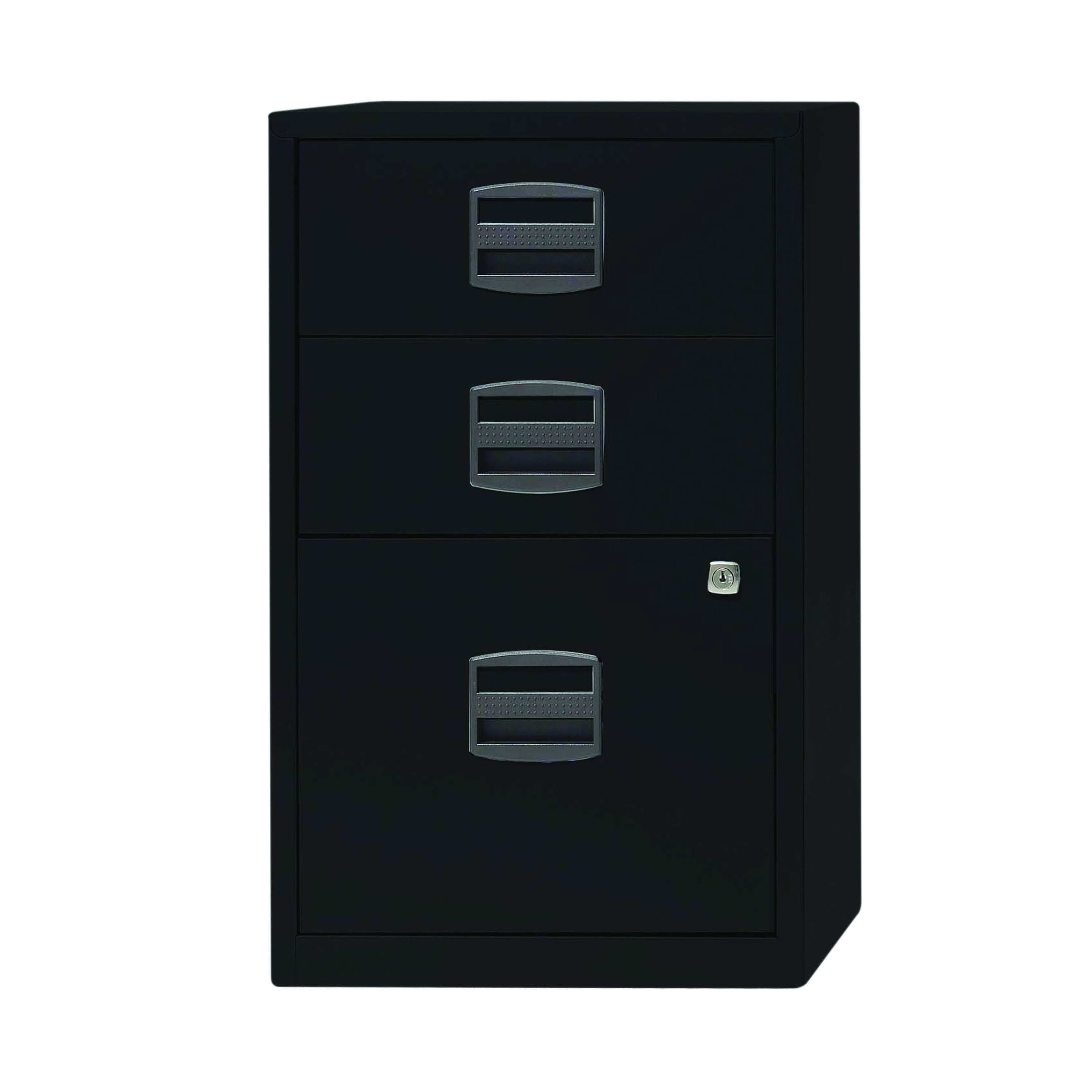 Bisley+3+Drawer+Home+Filing+Cabinet+A4+413x400x672mm+Black+PFA3-93