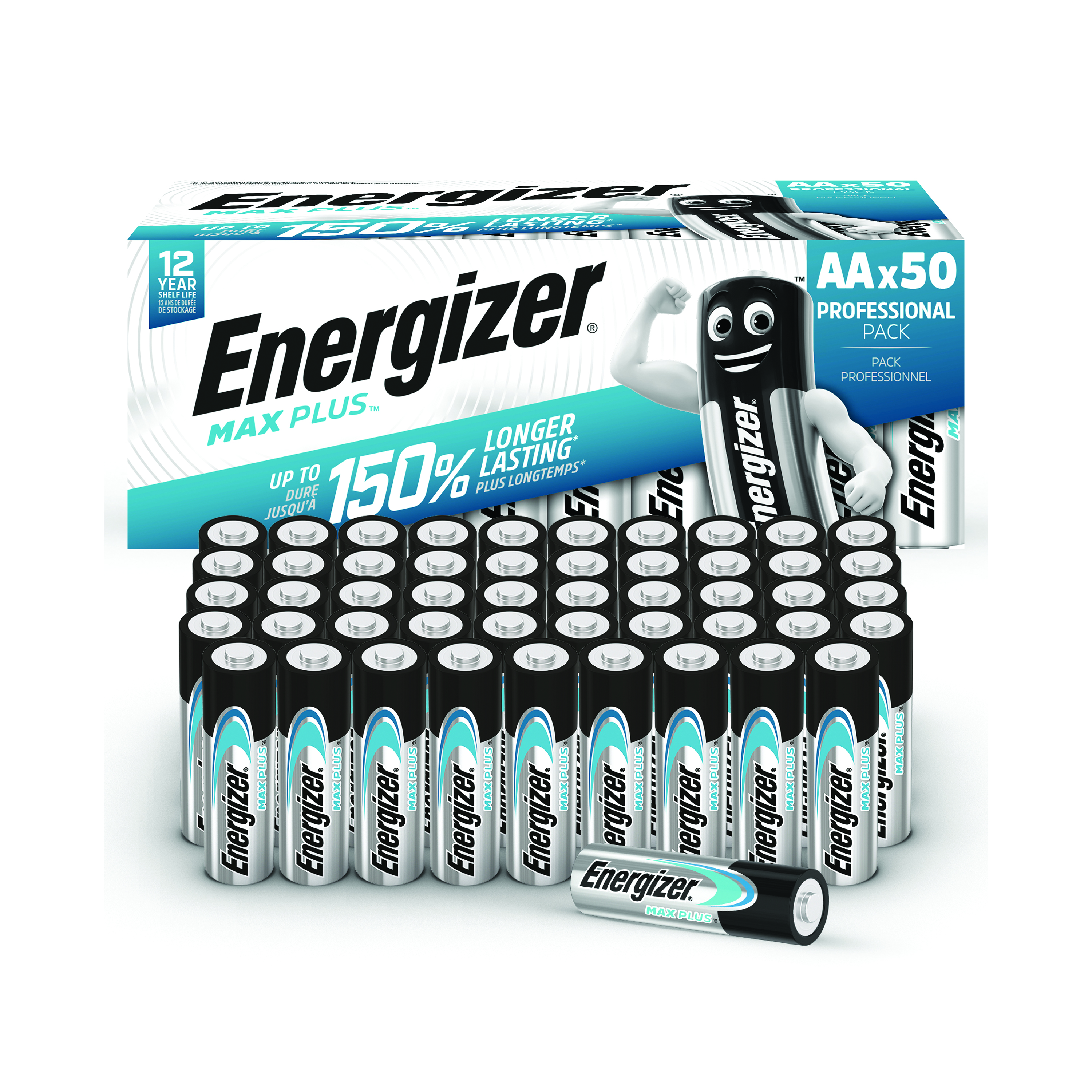 Energizer+Max+Plus+AA+Alkaline+Batteries+%28Pack+of+50%29+E303865500