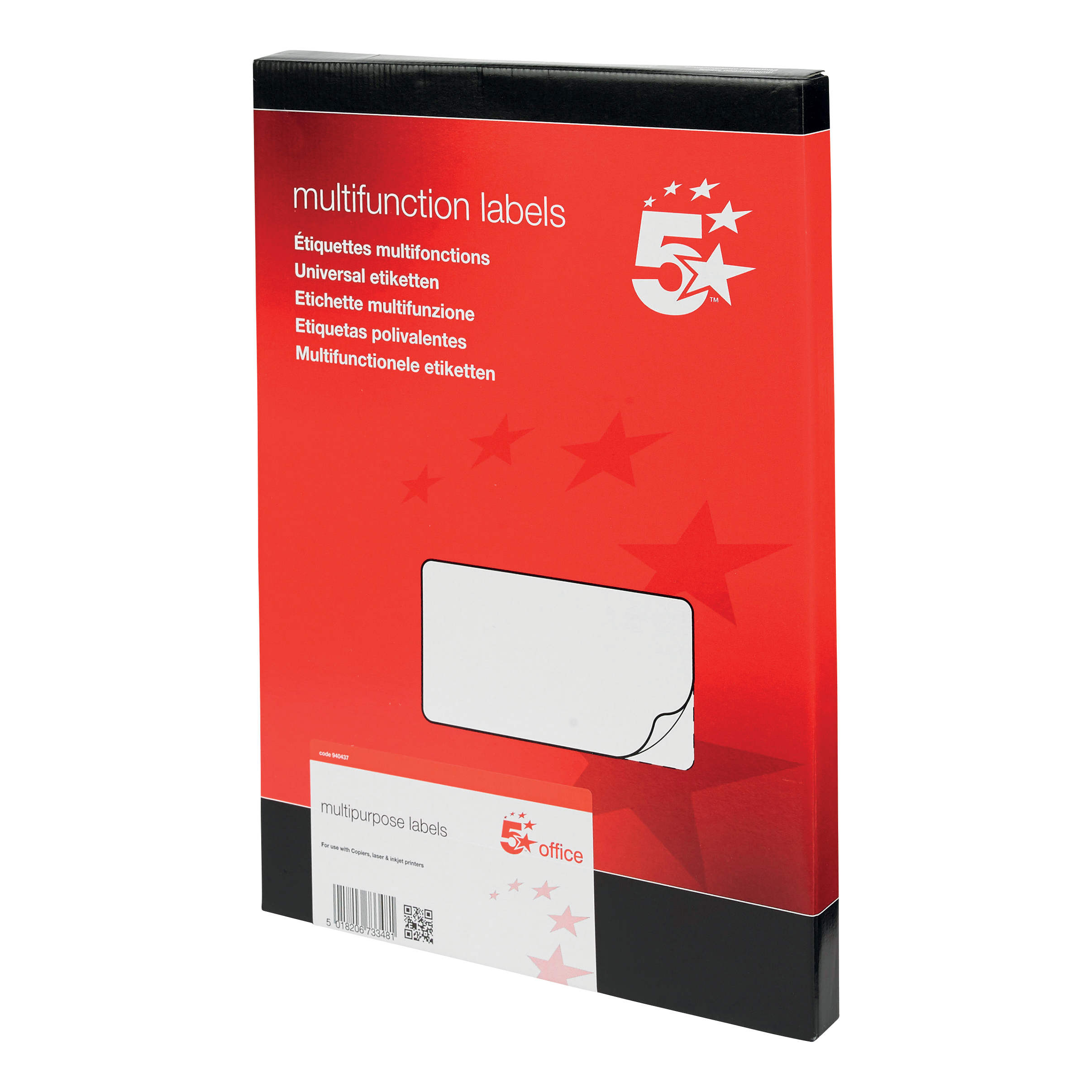 5+Star+Multipurpose+Labels+Laser+Copier+Inkjet+99x93mm+White+%28Pack+of+600%29