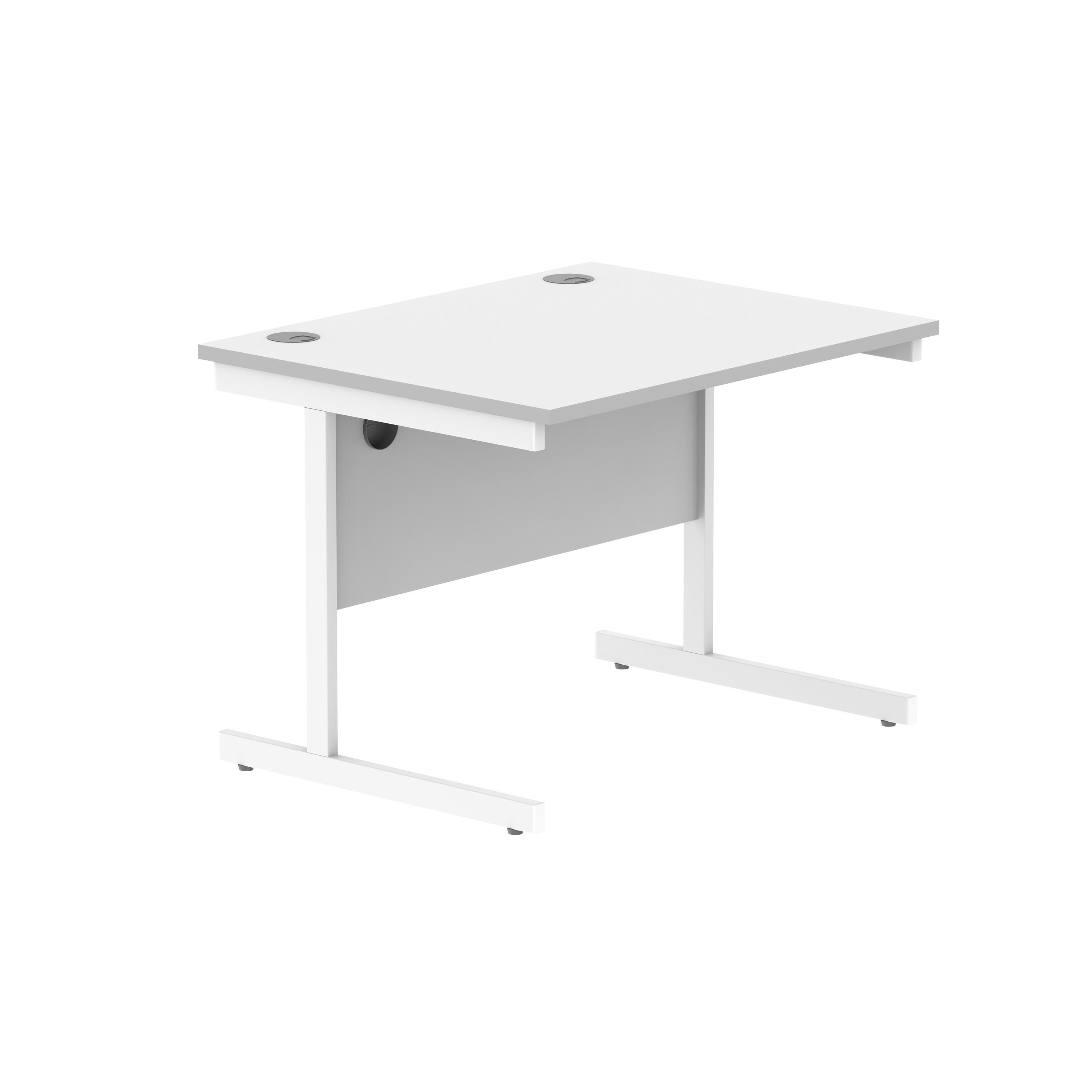 Astin+Rectangular+Single+Upright+Cantilever+Desk+800x800x730mm+White%2FWhite+KF800078