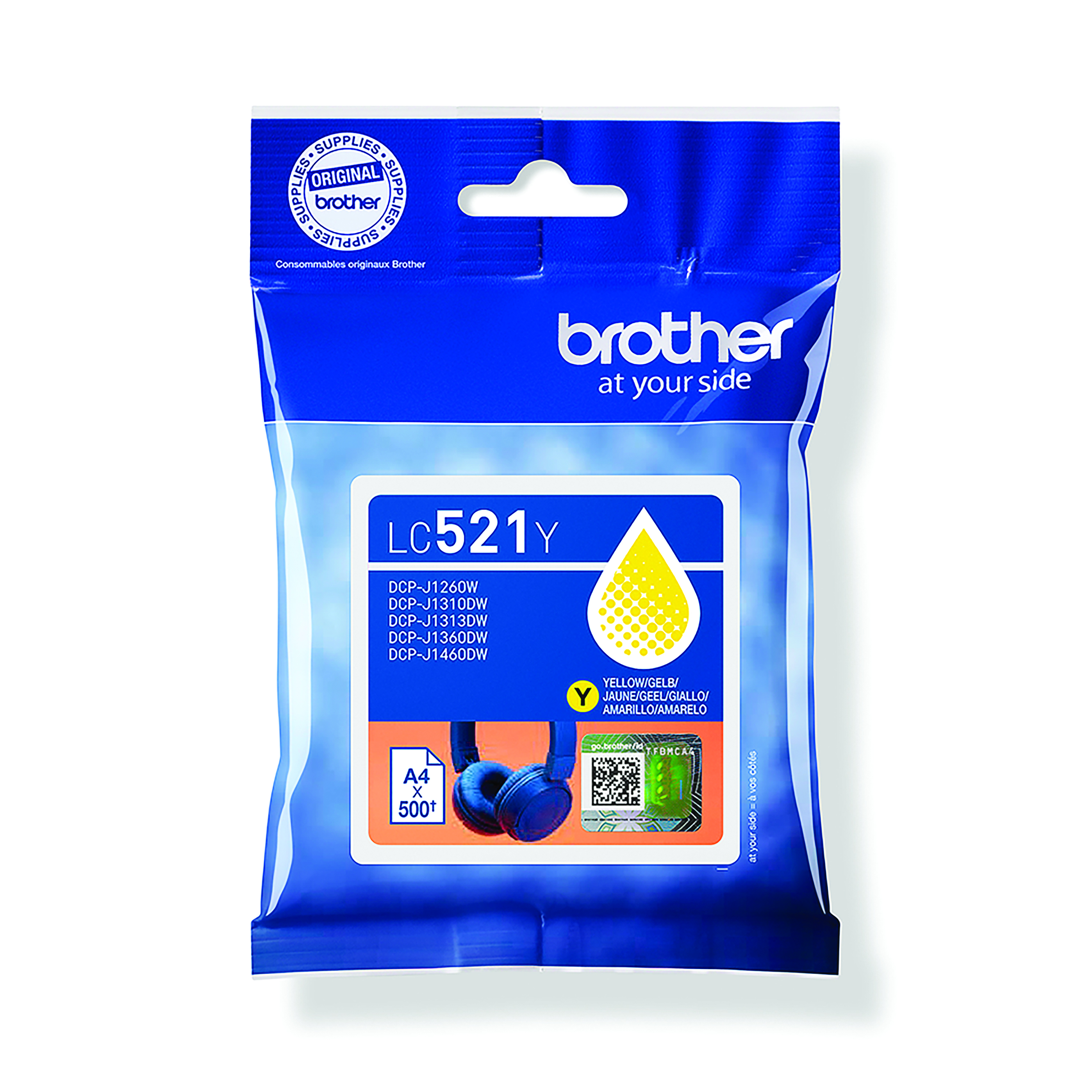 Brother+LC-521Y+Yellow+Ink+Cartridge+LC521Y