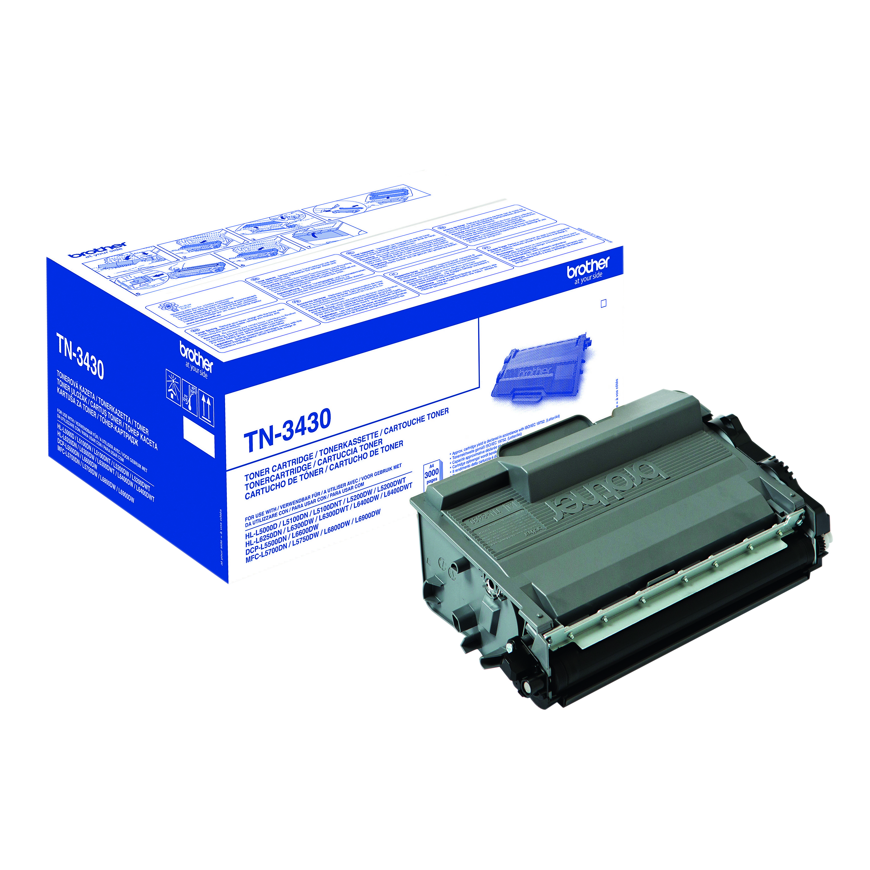 Brother+TN-3430+Toner+Cartridge+Black+TN-3430