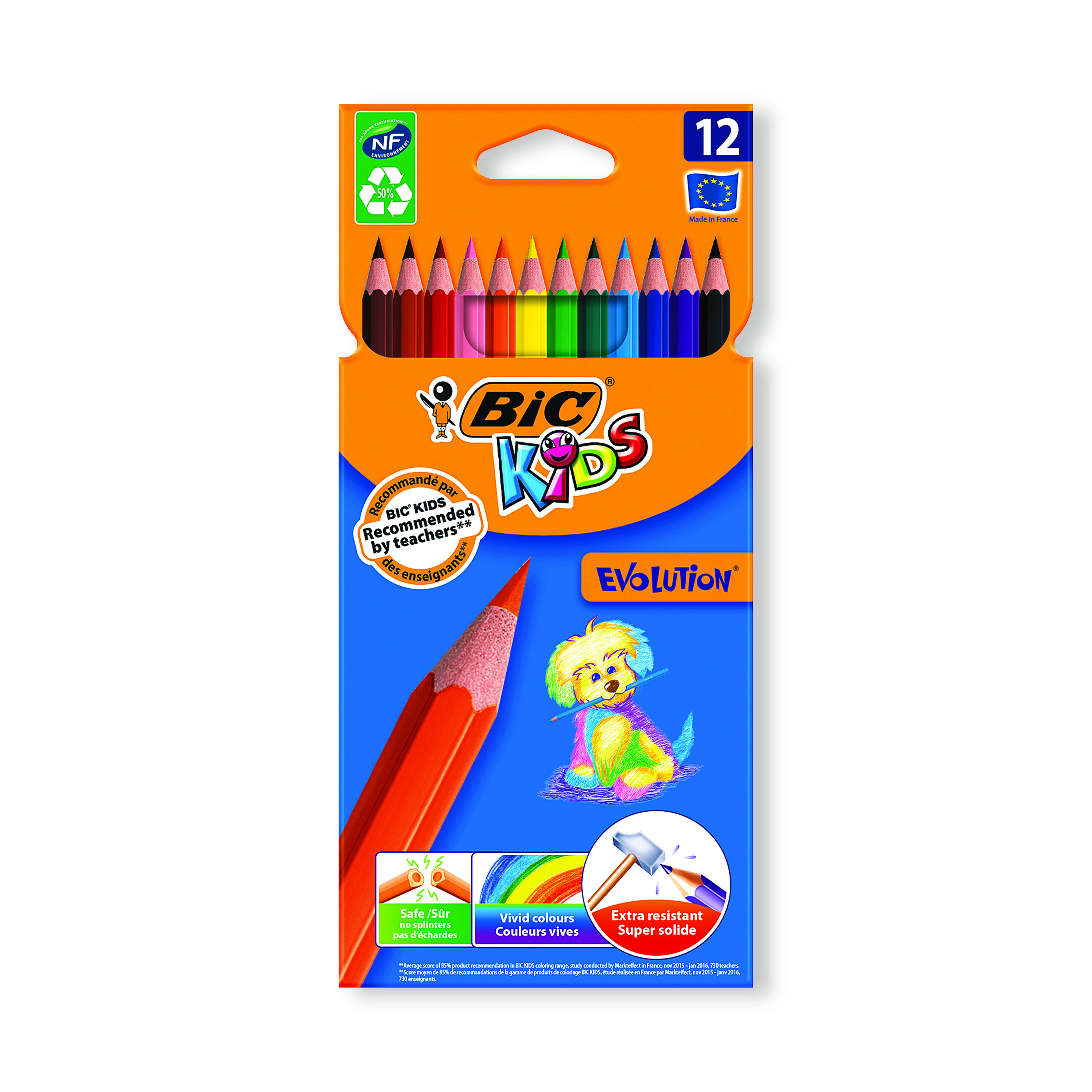 Bic+Kids+Evolution+Ecolutions+Colouring+Pencils+Assorted+%28Pack+of+12%29+829029
