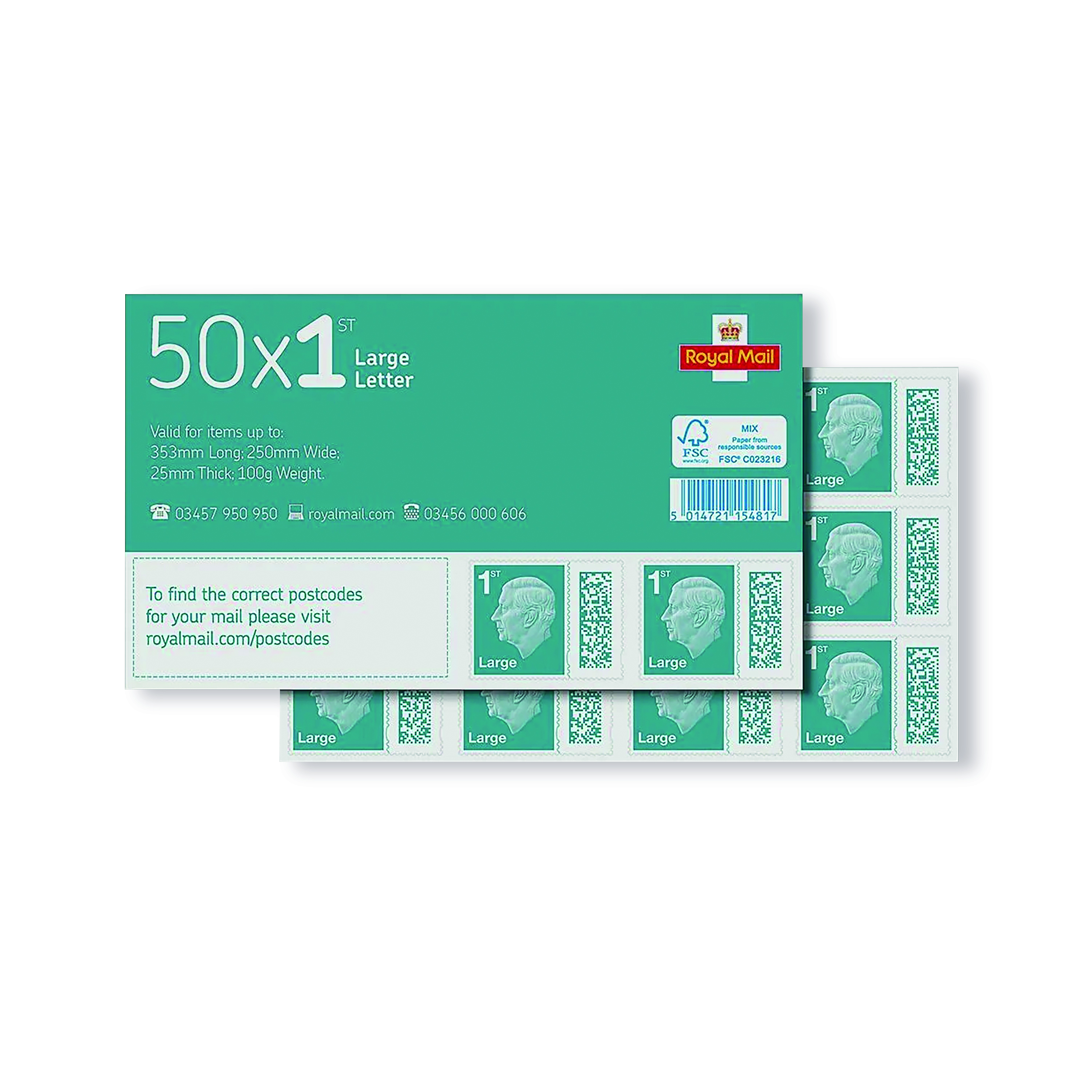 Royal+Mail+First+Class+Large+Postage+Stamps+Sheet+%28Pack+of+50%29+BBSL1