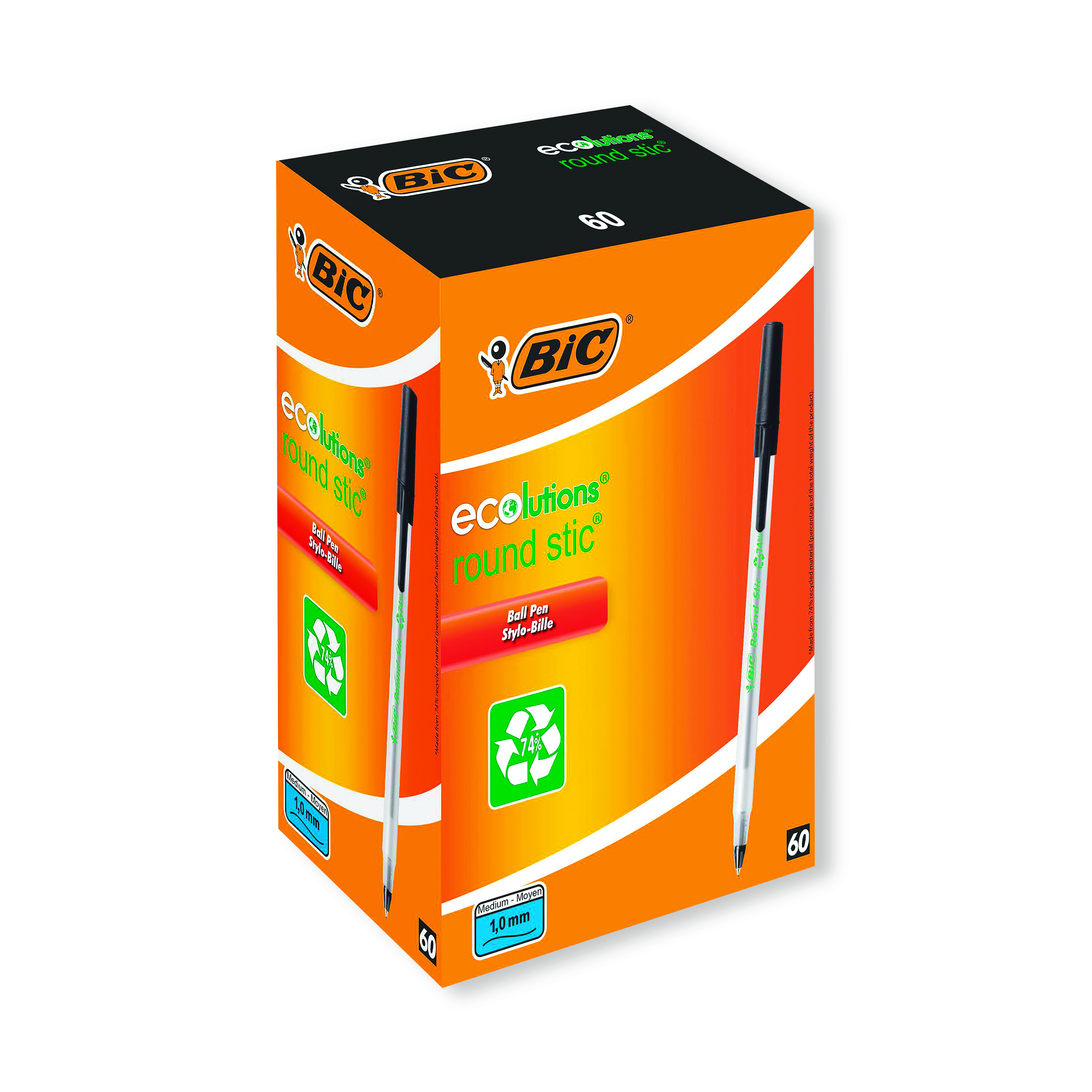 Bic+ECOlutions+Ballpoint+Pen+Medium+Black+%2860+Pack%29+893239