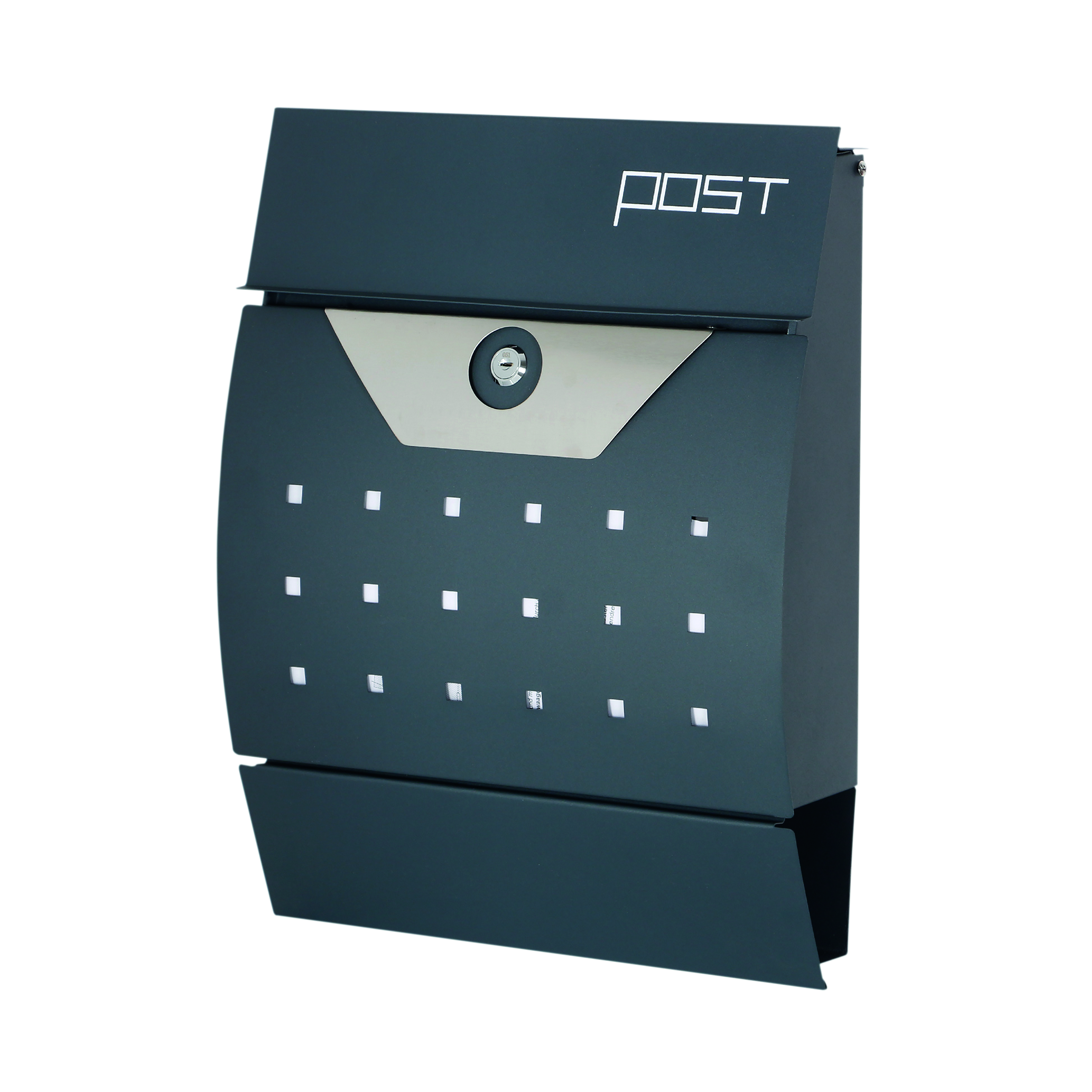 Phoenix+Estilo+Front+Loading+Letter+Box+Graphite+MB0122KA