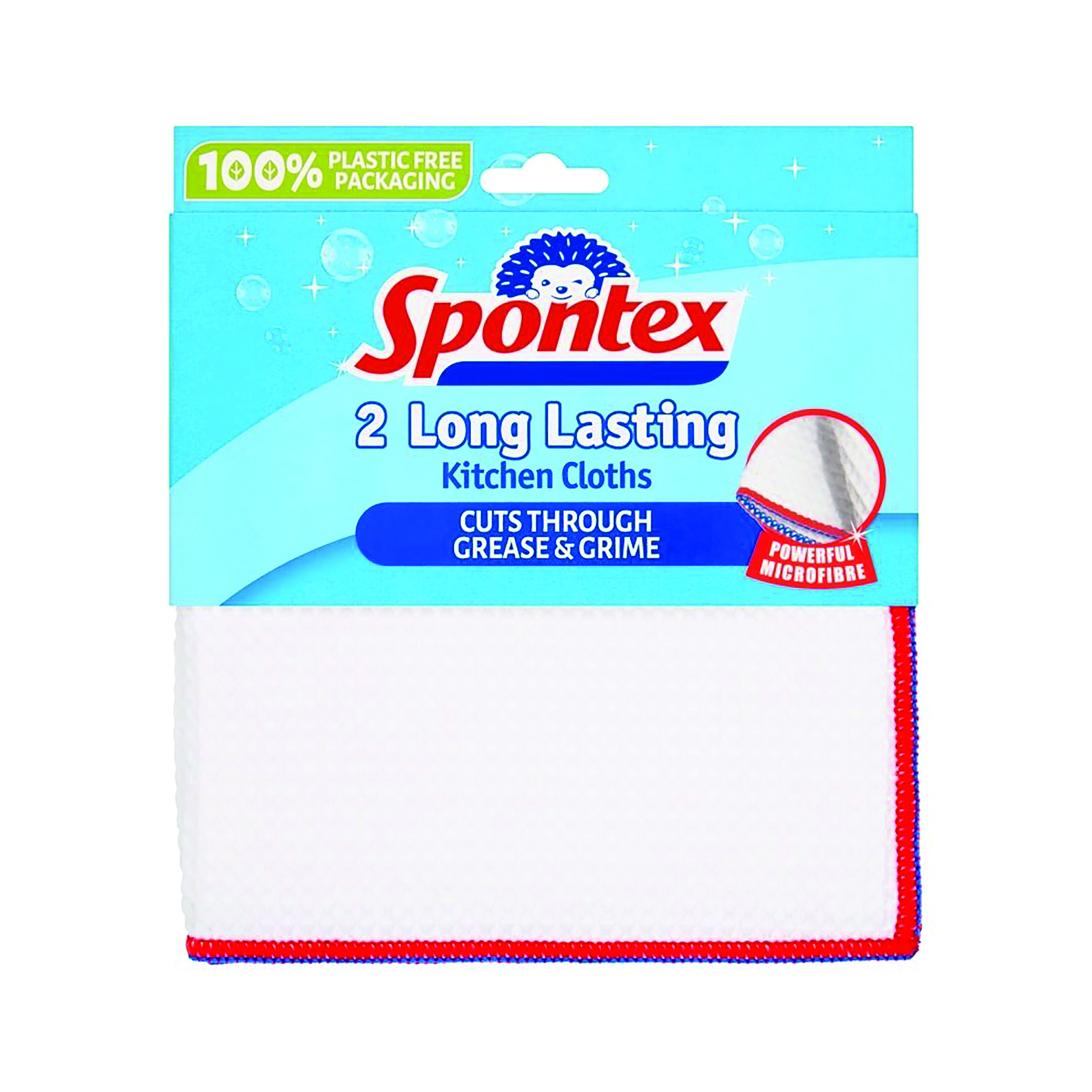 Spontex+Long+Lasting+Kitchen+Cloths+White+%28Pack+of+2%29+19700241