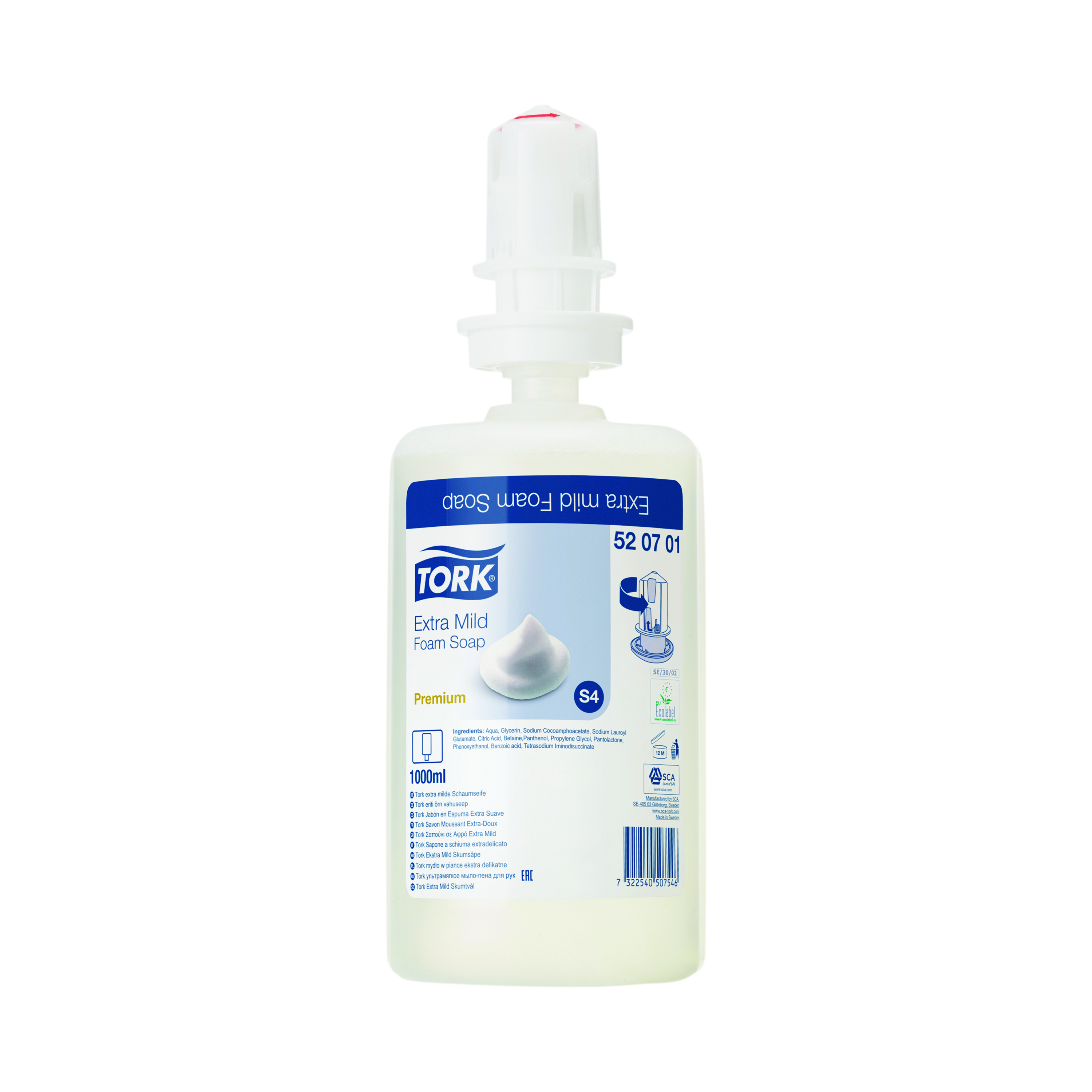 Tork+Extra+Mild+Foam+Hand+Soap+S4+Refill+1+Litre+%28Pack+of+6%29+520701