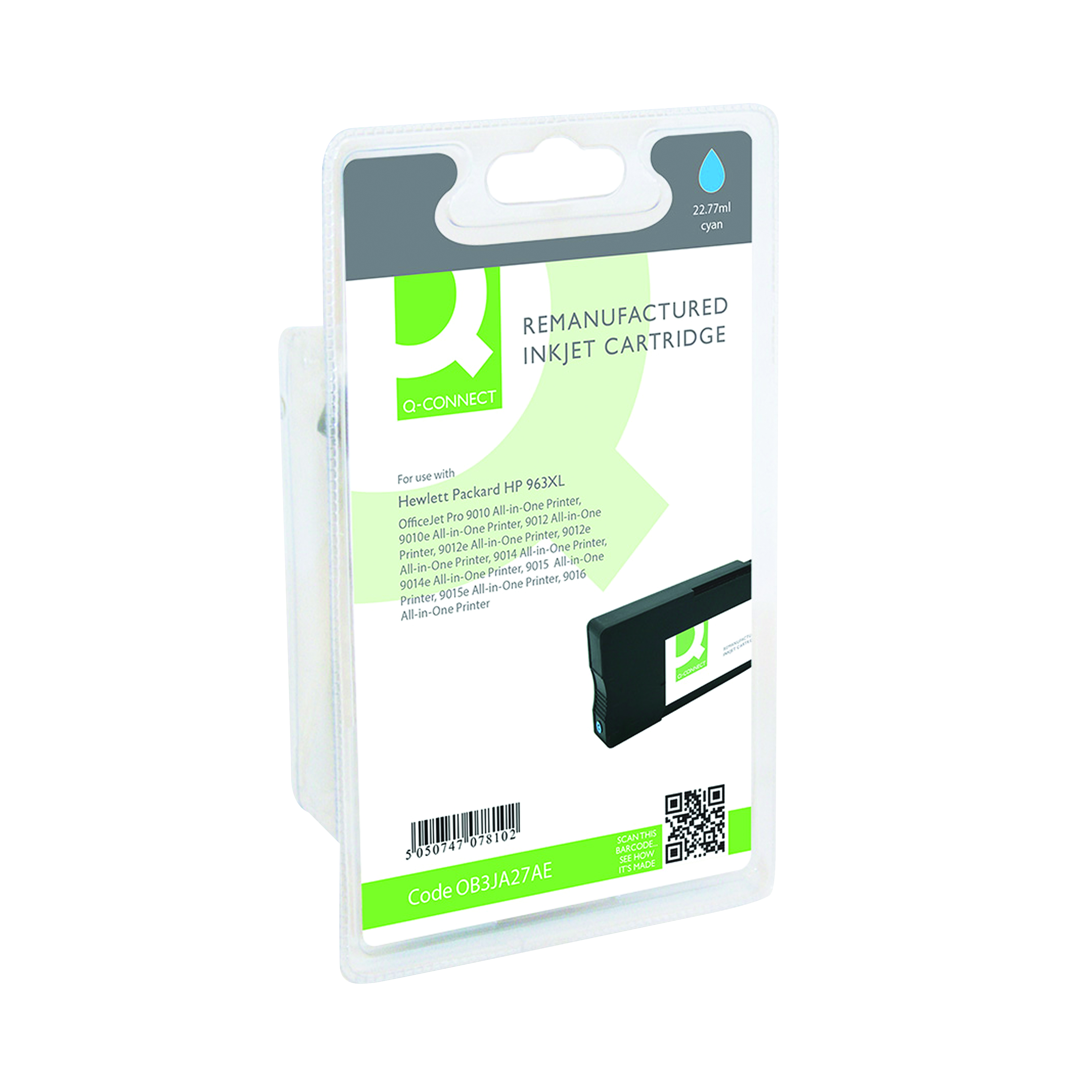 Q-Connect+Remanufactured+Inkjet+Cartridge+High+Yield+Cyan+For+HP+3JA27AE+RM-QC-6816-00