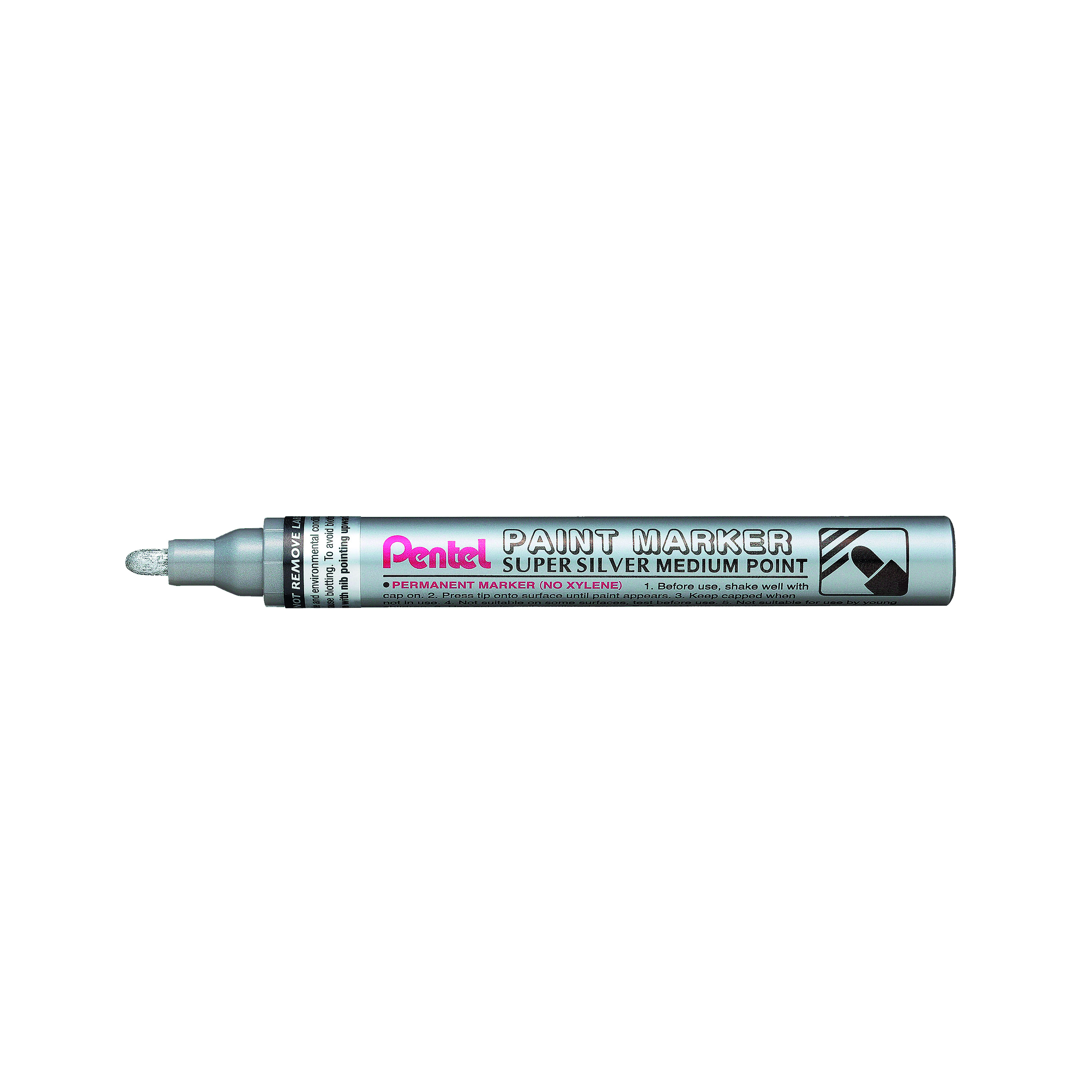 Pentel+Paint+Marker+Medium+Silver+%28Pack+of+12%29+MMP10-Z