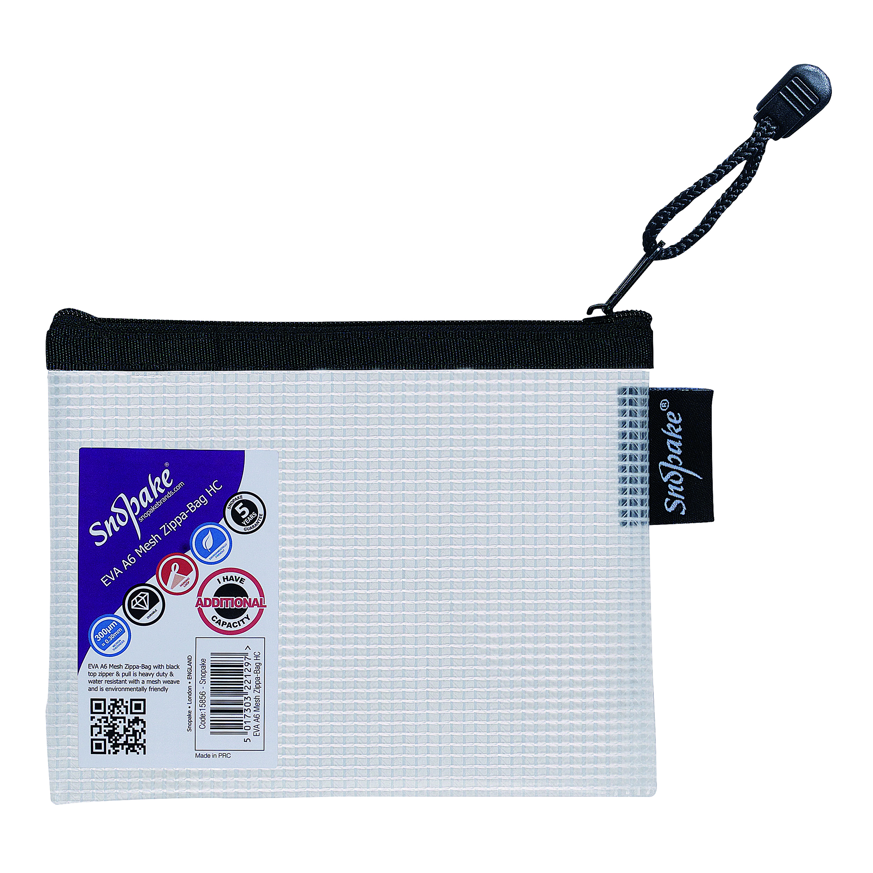 Snopake+Eva+Mesh+Zippa+Bag+A6+%283+Pack%29+15856