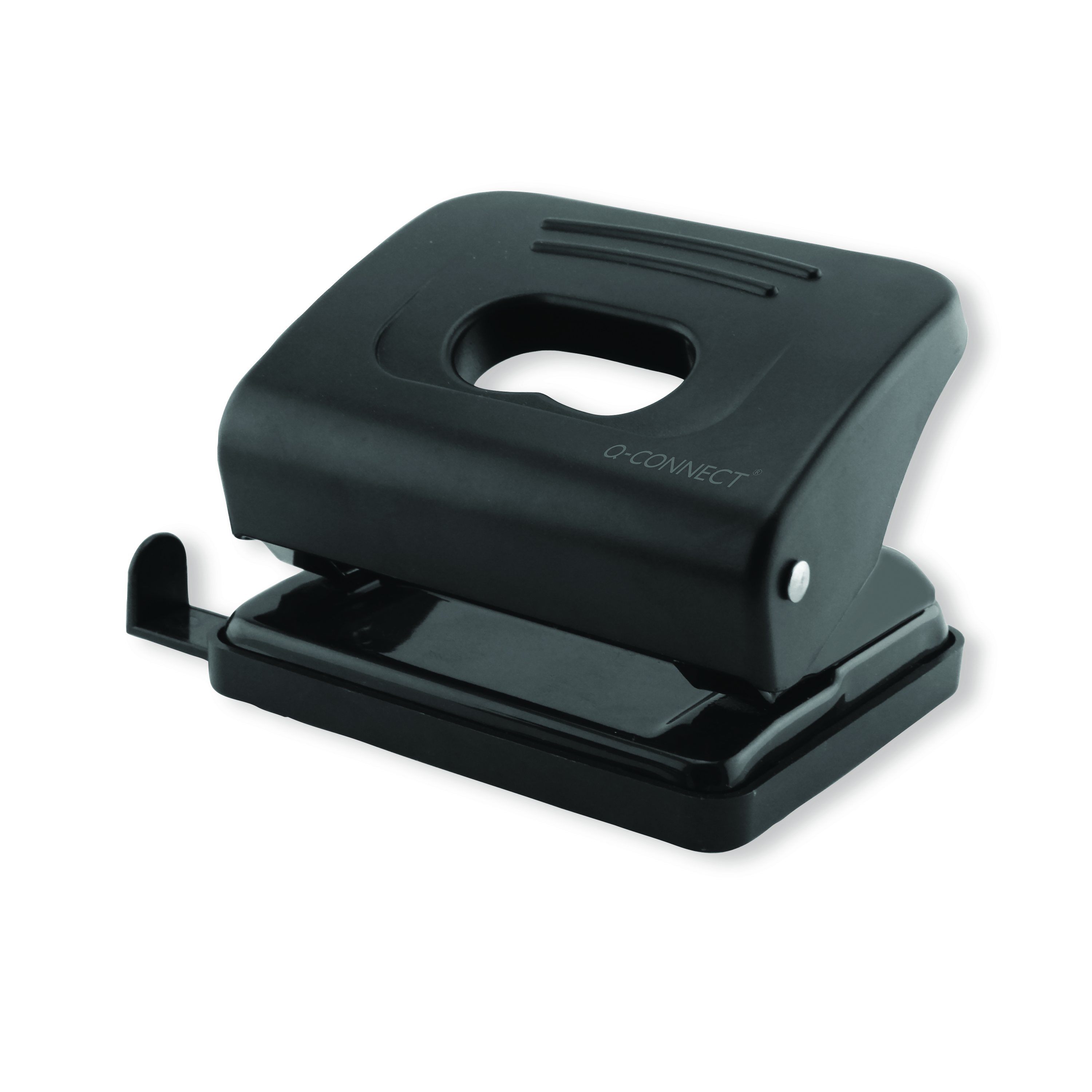 Q-Connect+Medium+Duty+Hole+Punch+Black+87