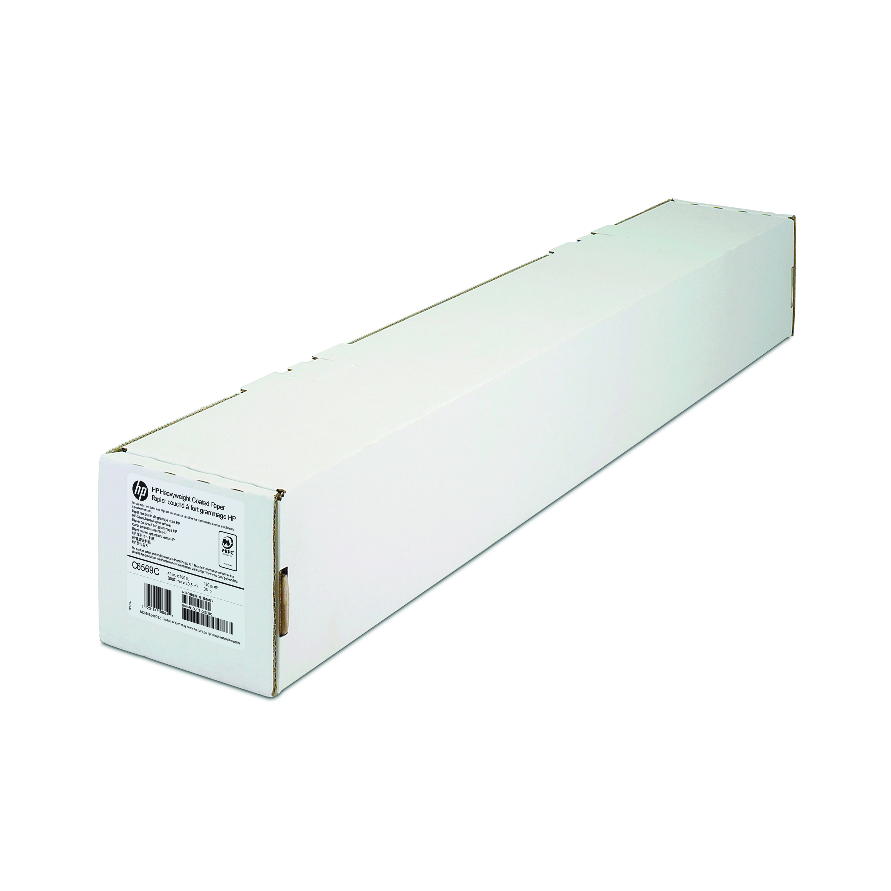 HP+Heavyweight+Coated+Paper+1067mm+x+30.5m+Roll+130gsm+White+C6569C