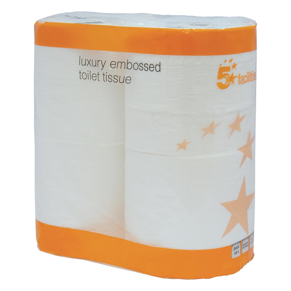 5+Star+Luxury+Toilet+Rolls+1-Ply+120x96+White+%28Pack+of+10%29