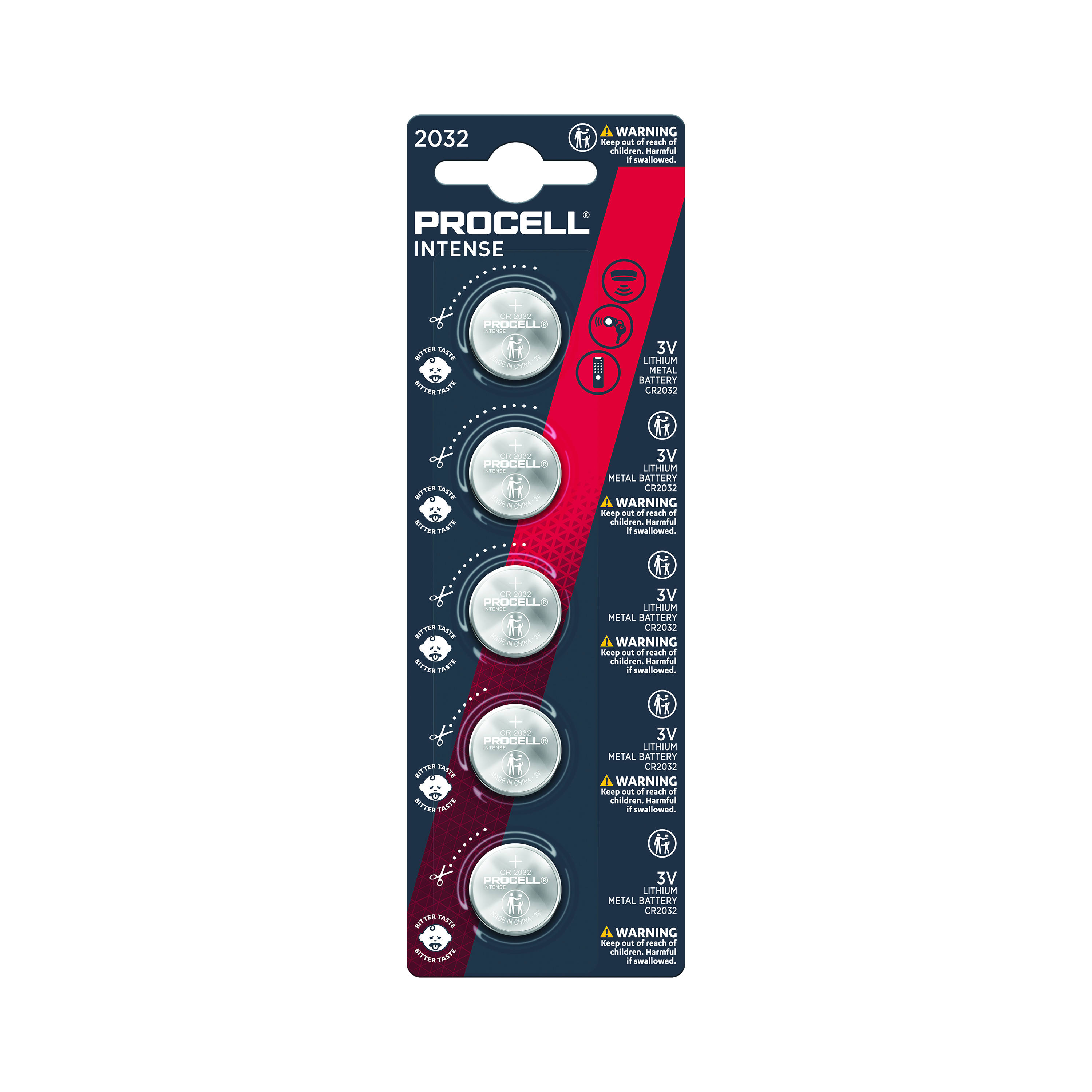 Procell+Intense+CR2032+Lithium+Coin+Battery+%28Pack+of+5%29+5000394169241