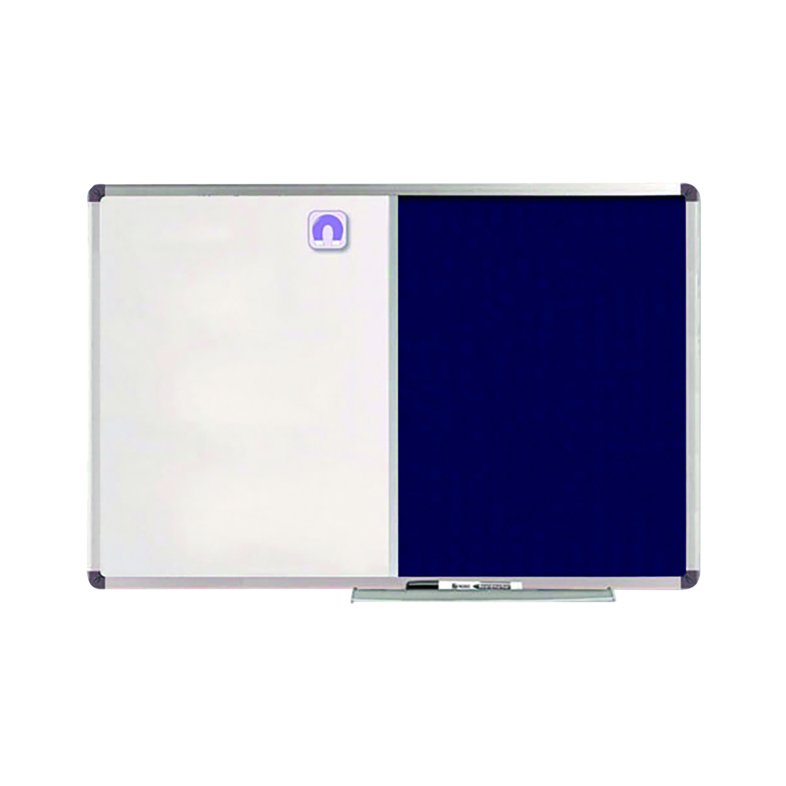 Nobo+Classic+Combination+Felt%2FSteel+Noticeboard+1200x900mm+Blue+1902258