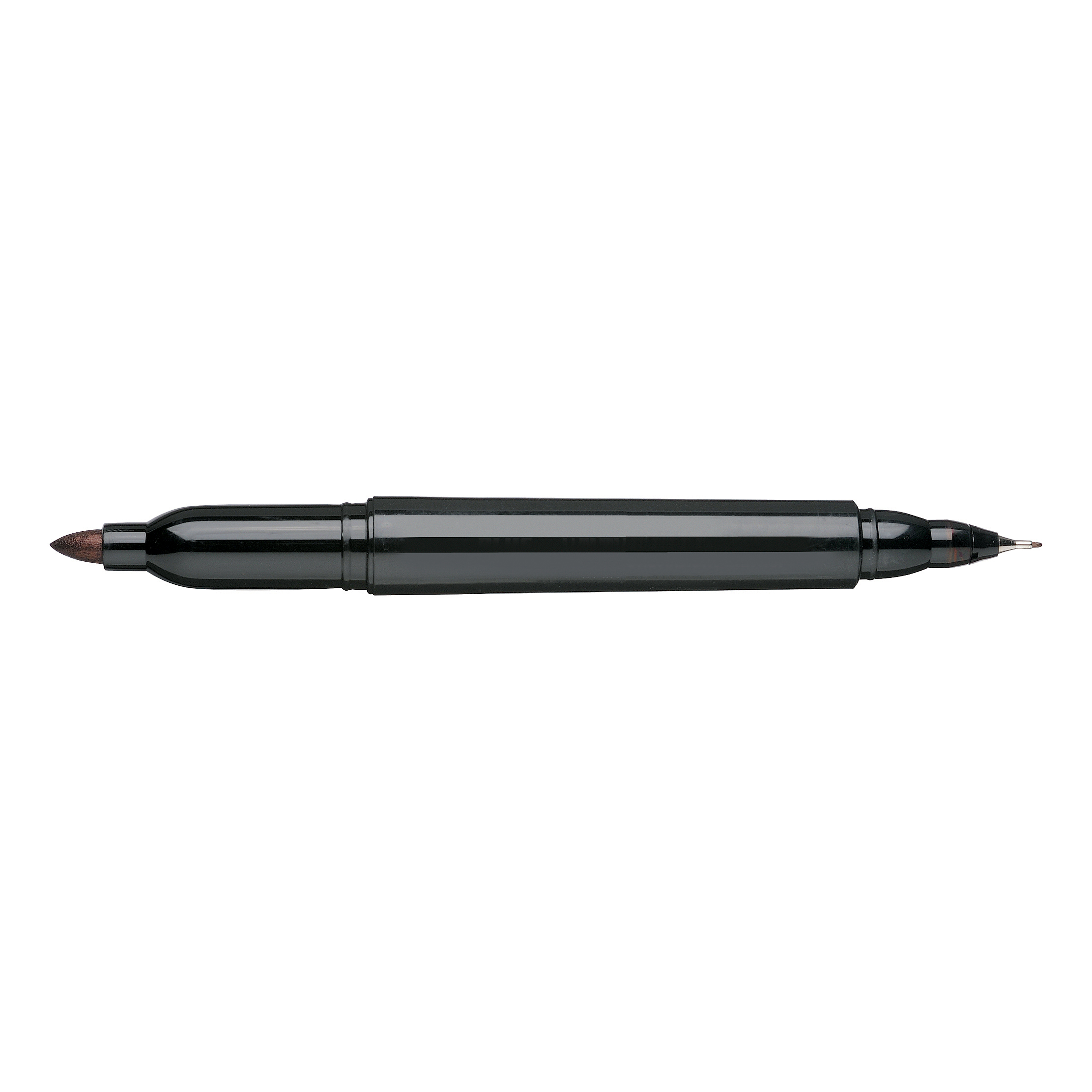 5+Star+Twin+Tip+Permanent+Marker+1.5mm+and+0.4mm+Line+Black+%28Pack+of+12%29
