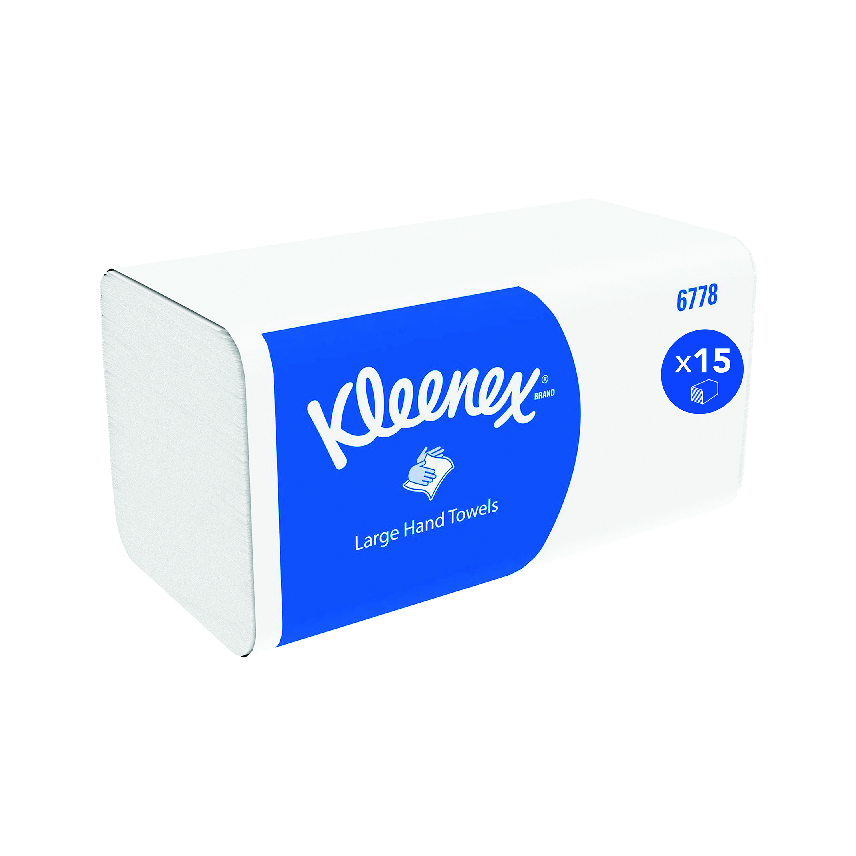 Kleenex+Large+Interfold+V-Fold+Paper+Hand+Towels+2-Ply+x124+Towels+White+%28Pack+of+15%29+6778