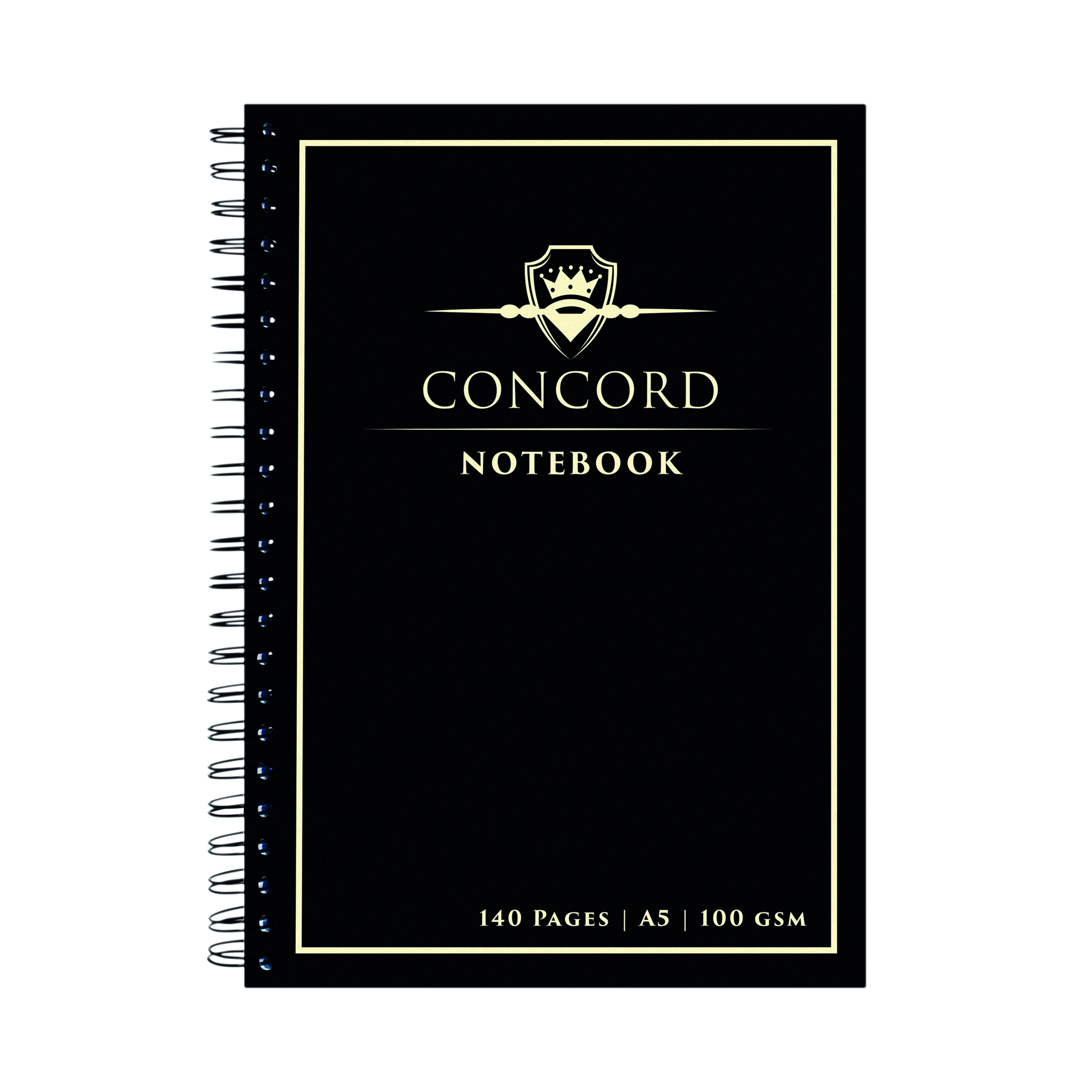 Concord+Jotta+Notebook+140+Page+A5+Black+%28Pack+of+5%29+8959-CON