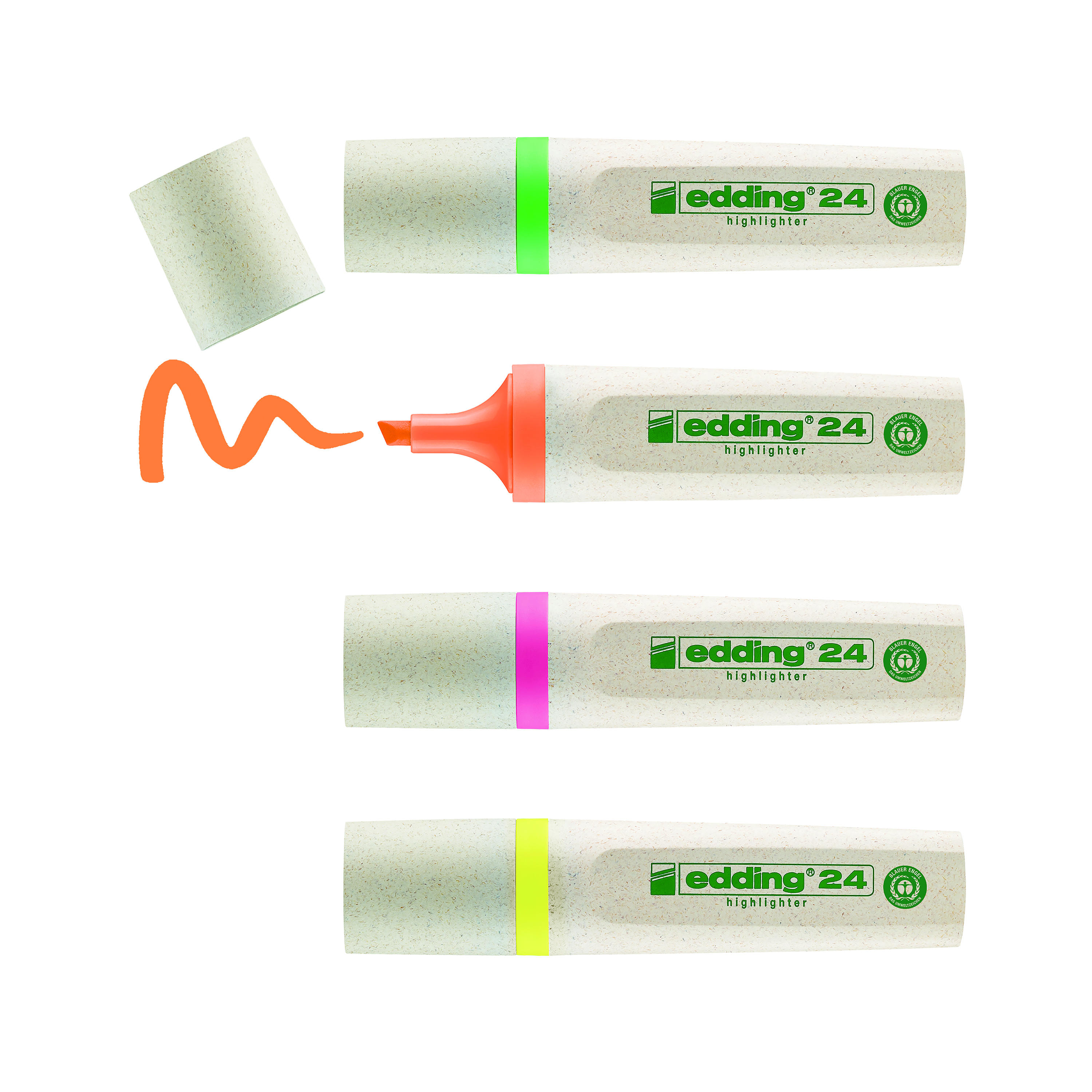 Edding+24+EcoLine+Highlighter+Assorted+%28Pack+of+4%29+4-24-4