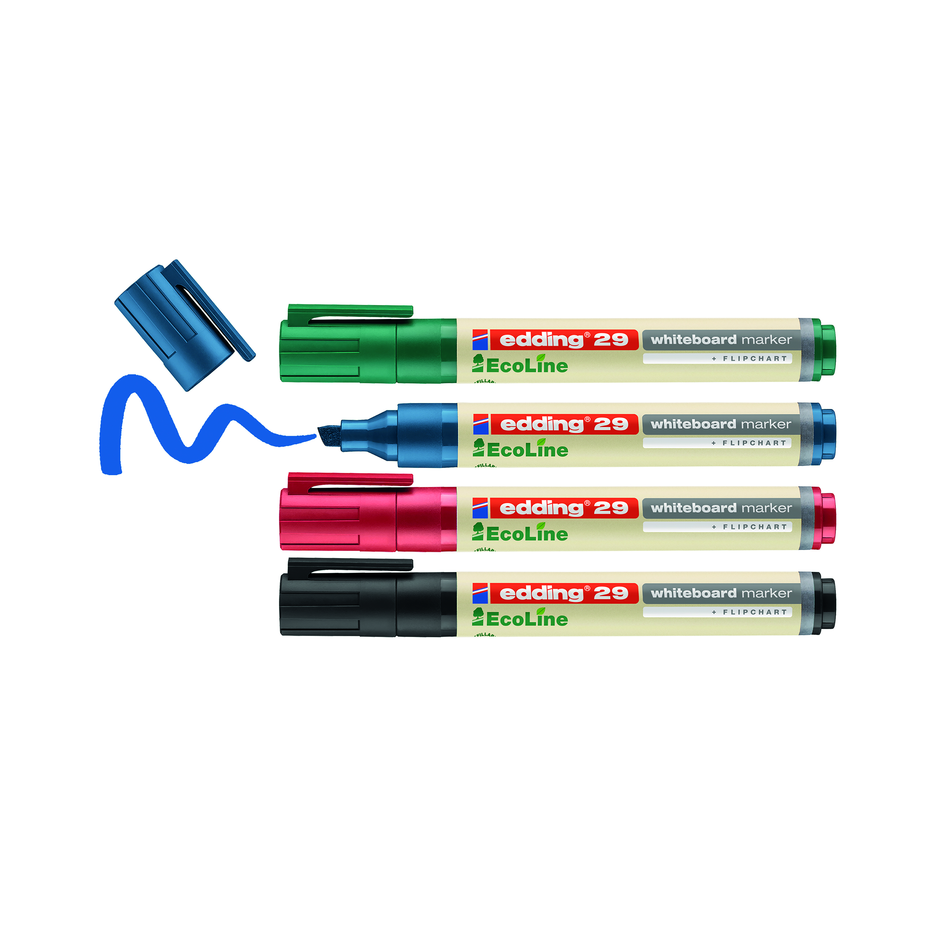 Edding+29+EcoLine+Whiteboard+Marker+Assorted+%28Pack+of+4%29+4-29-4
