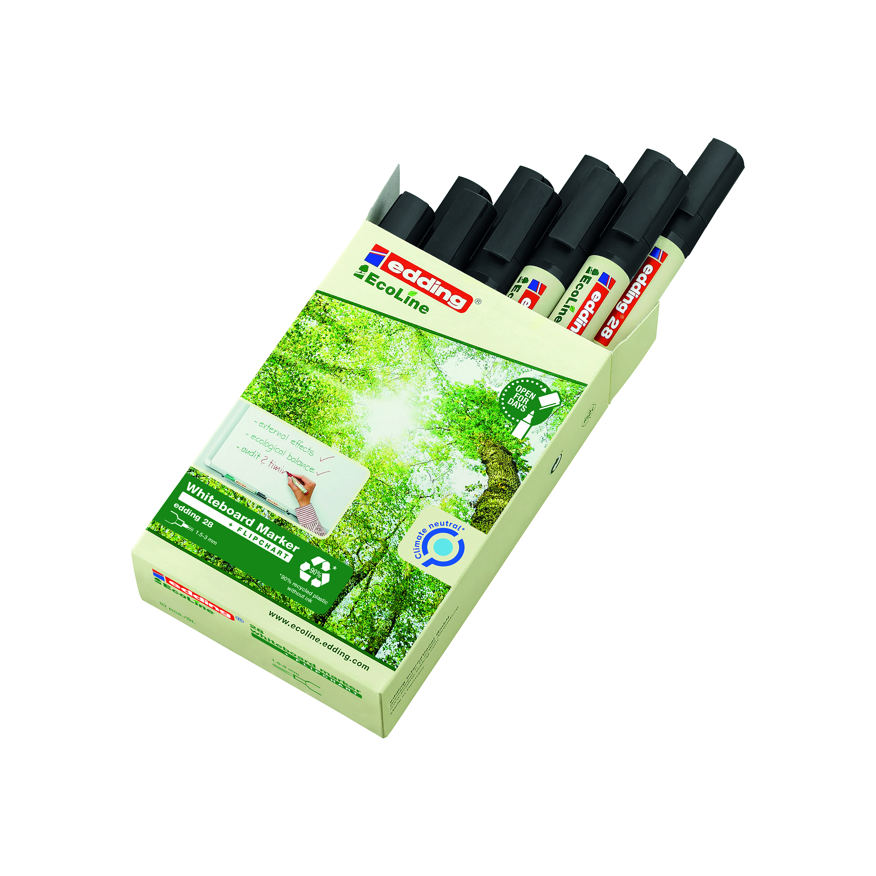 Edding+28+Ecoline+Whiteboard+Marker+Bullet+Tip+%2810+Pack%29+4-28001