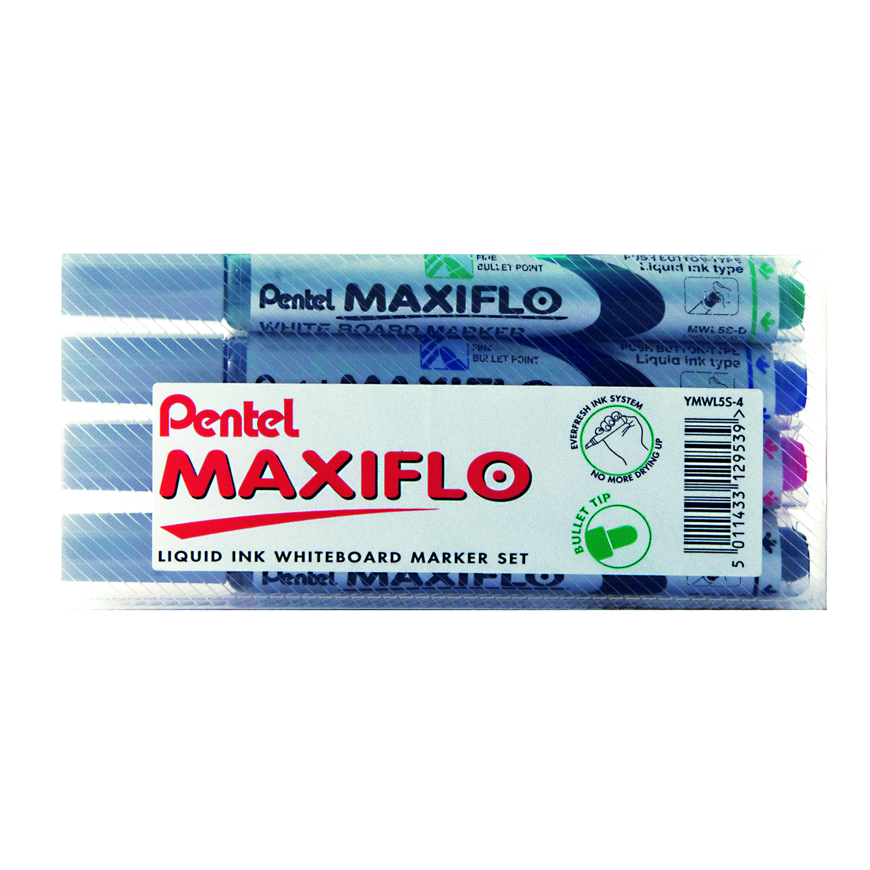 Pentel Maxiflo Liquid Ink Drywipe Marker Eraser Set