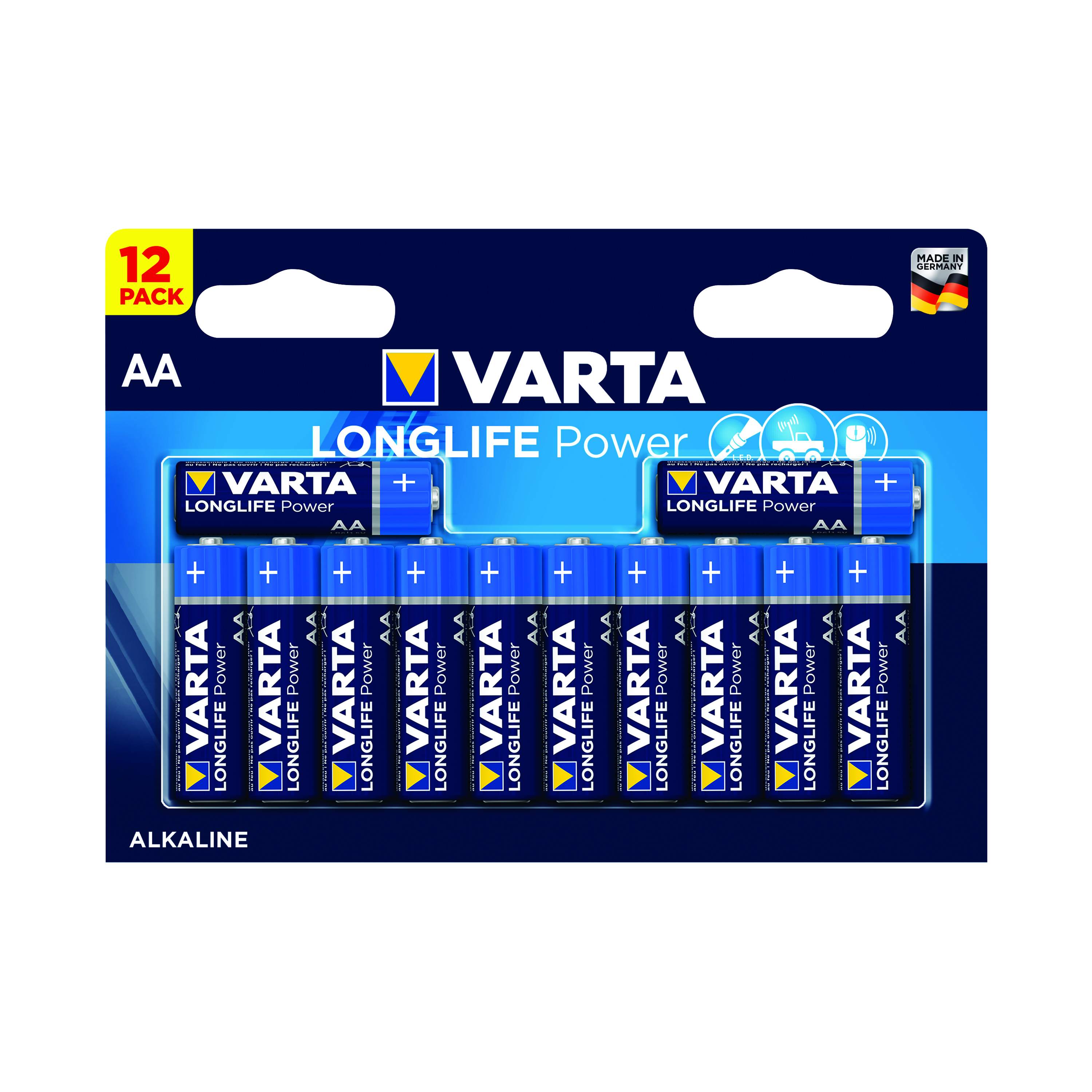 Varta+AA+Long+life+Battery+Alkaline+%28Pack+of+12%29+4906121482