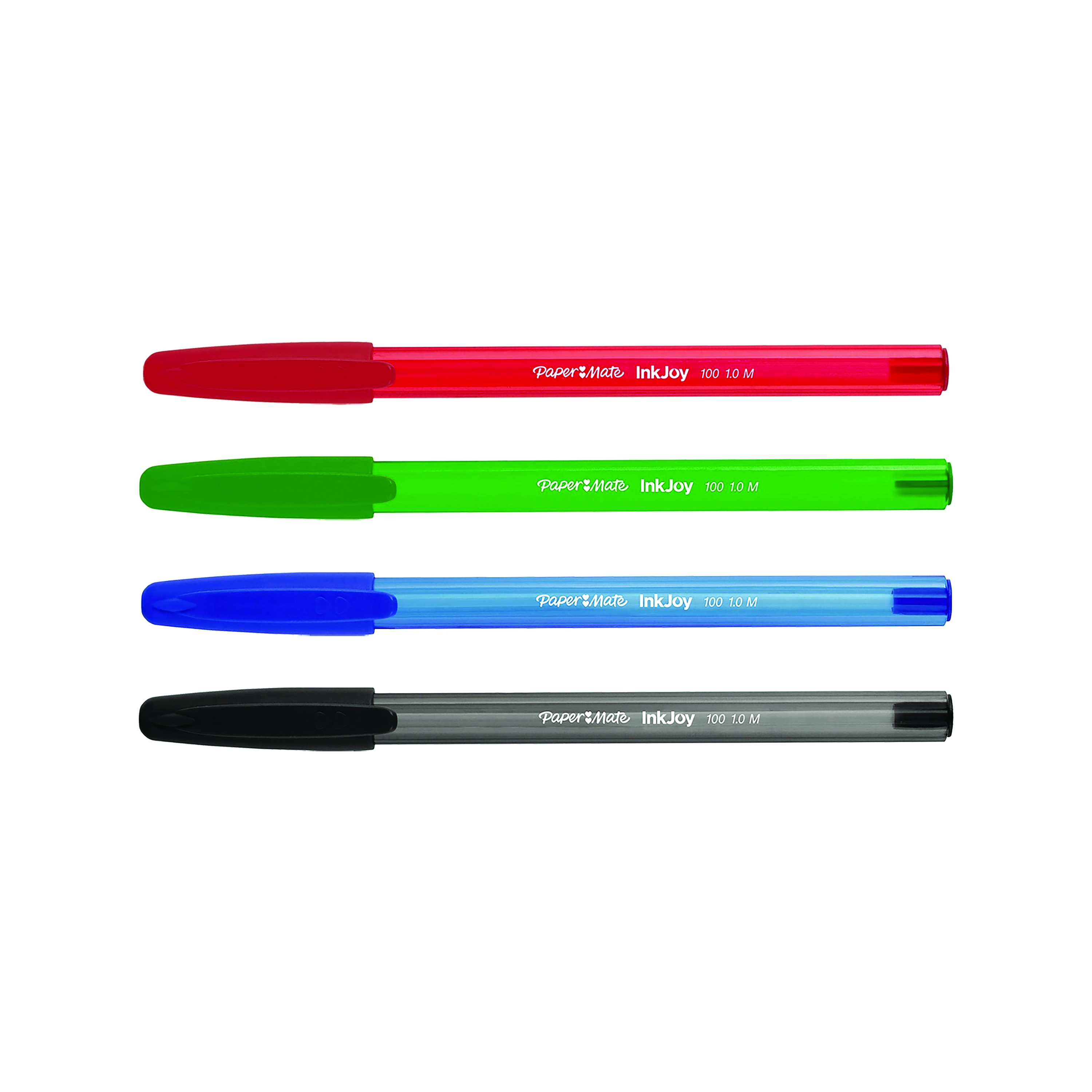PaperMate+Inkjoy+100+Capped+Ballpoint+Pens+Medium+Assorted+%28Pack+of+4%29+1956718