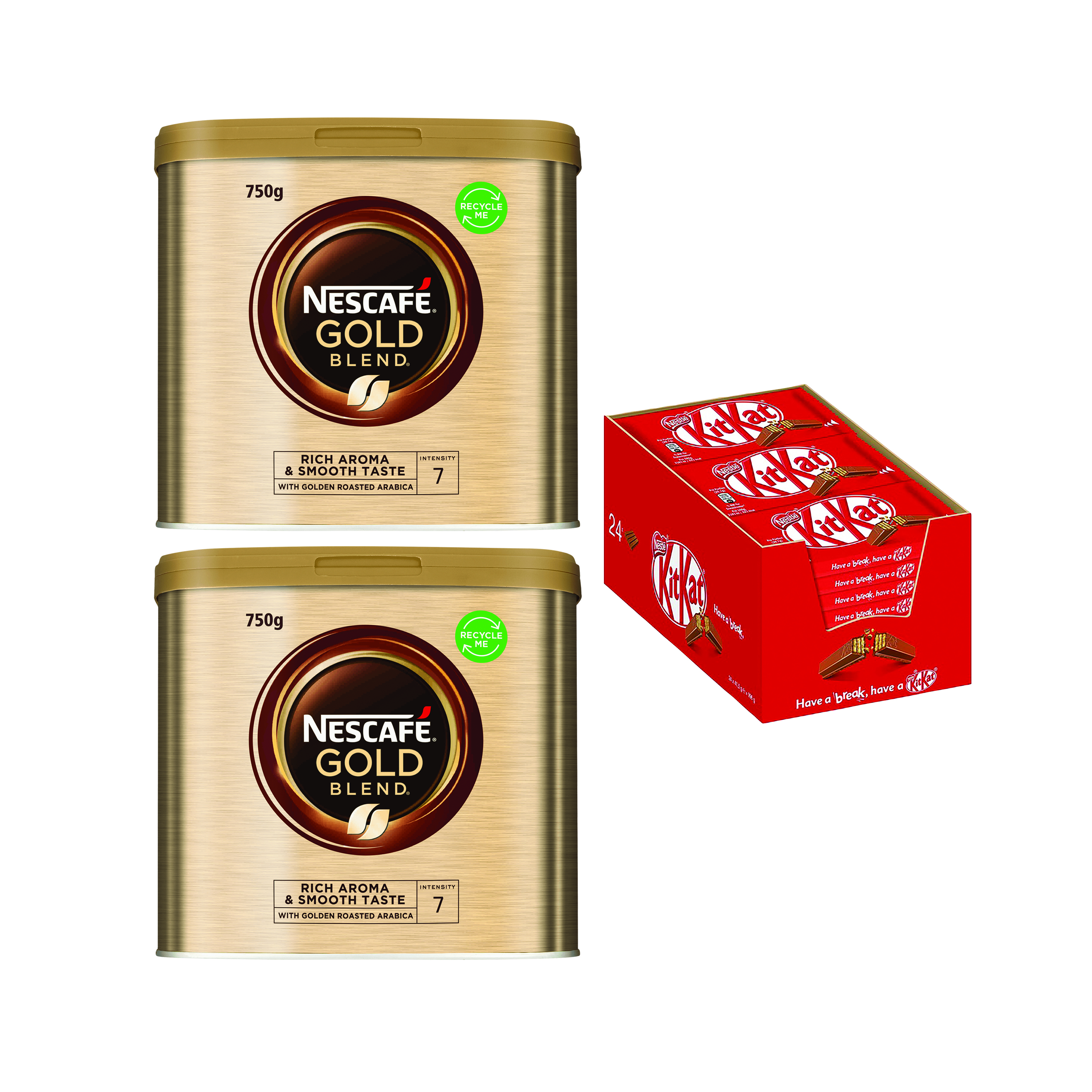 Buy+2+Tins+of+Nescafe+Gold+Blend+750g+and+get+a+case+of+4-Finger+KitKat+x24+Pack+Free