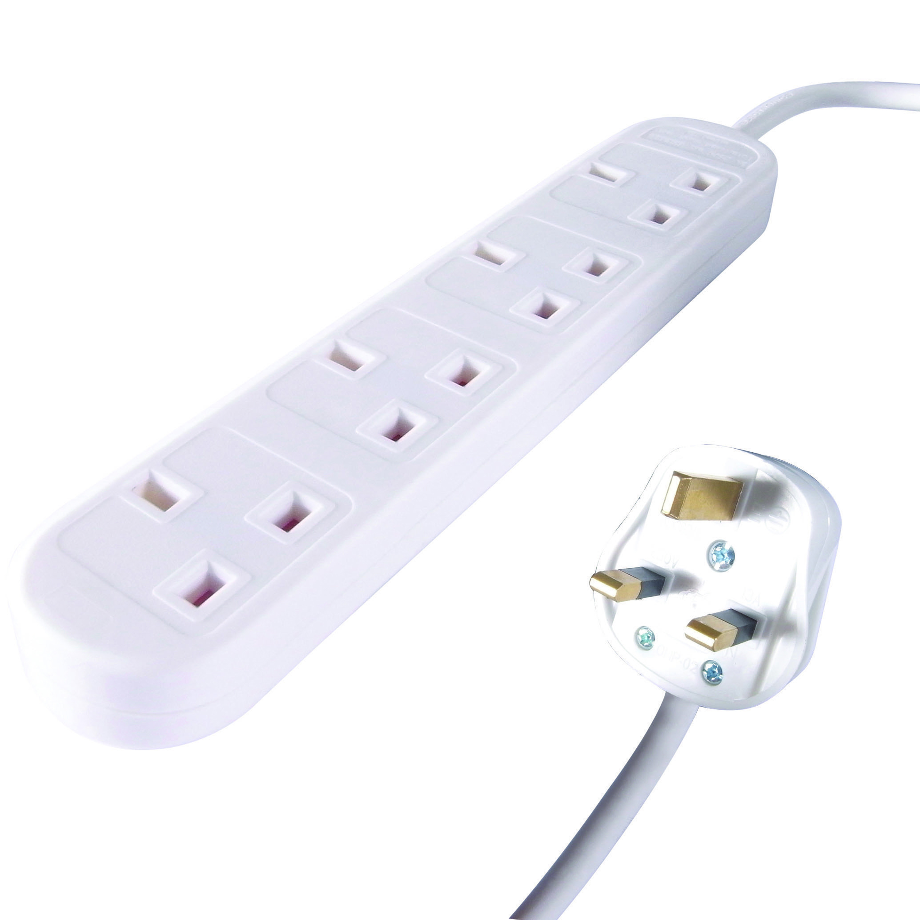 Connekt+Gear+UK+4-Way+Mains+Power+Extension+Block+3m+27-4030