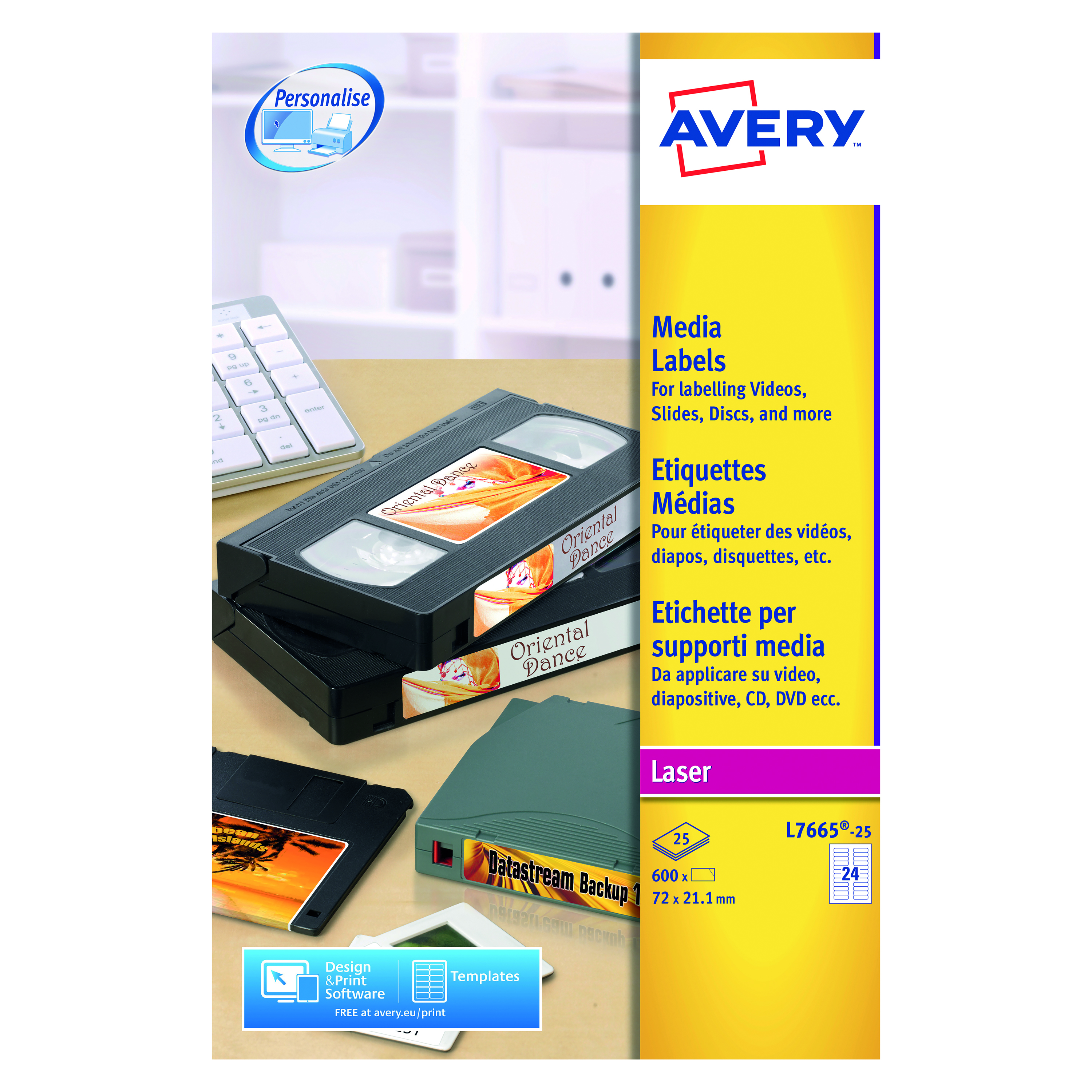 Avery+Mini+Data+Cartridge+Label+72x21.1mm+White%28Pack+of+600%29+L7665-25