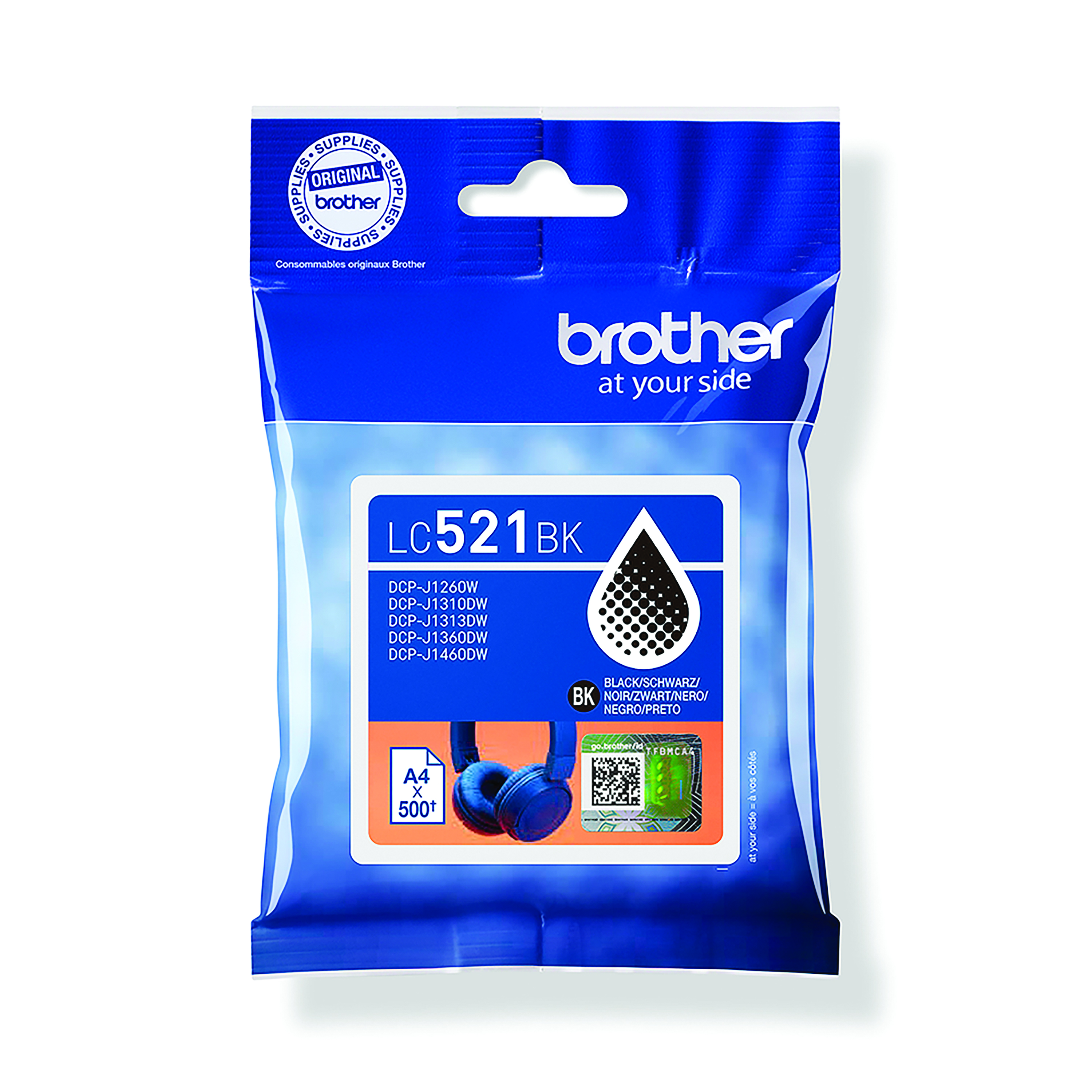 Brother+LC-521Bk+Black+Ink+Cartridge+LC521BK