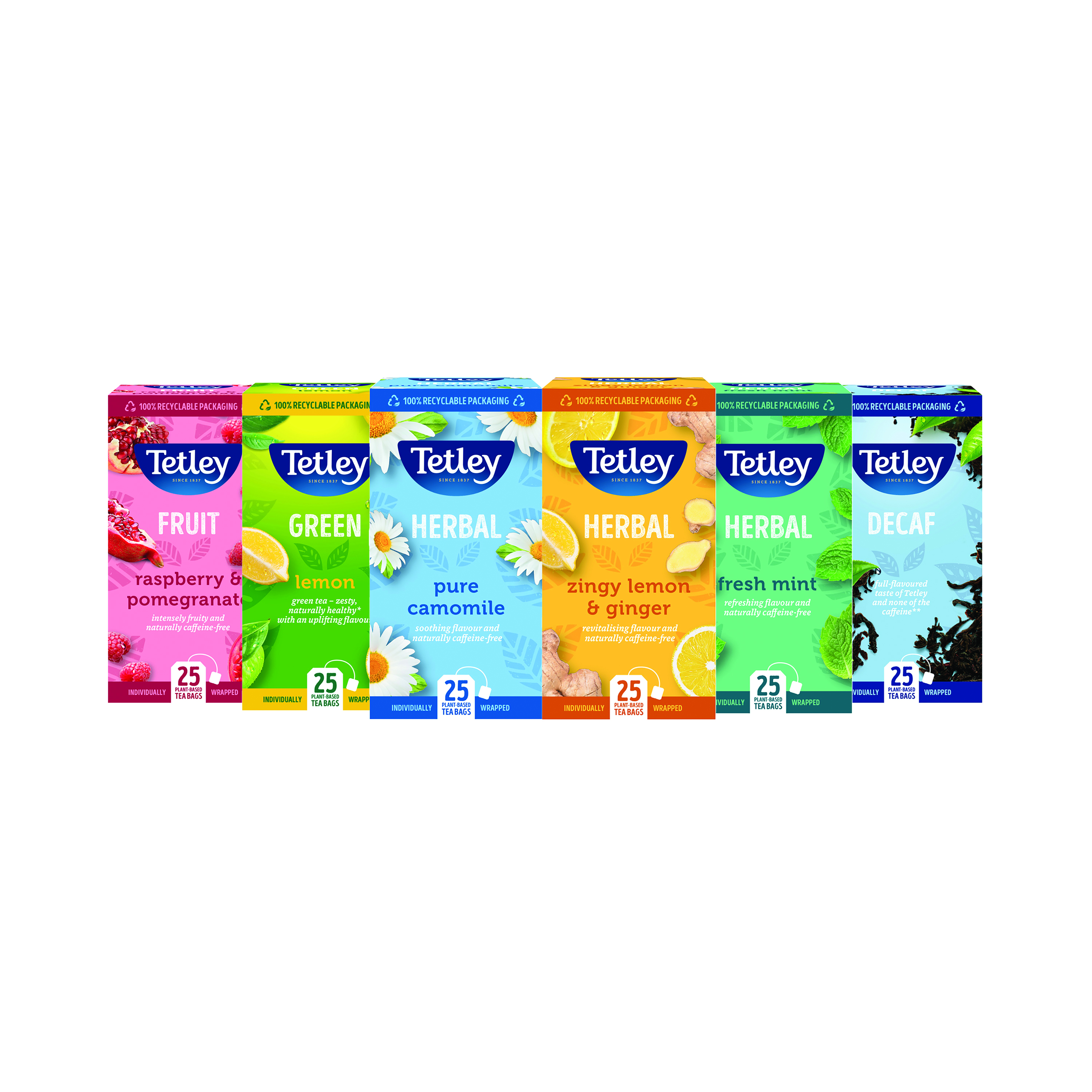 Tetley+Fruit%2BHerbal+Tea+Bags+Variety+Pack+6x25+%28Pack+of+150%29+XFO3507