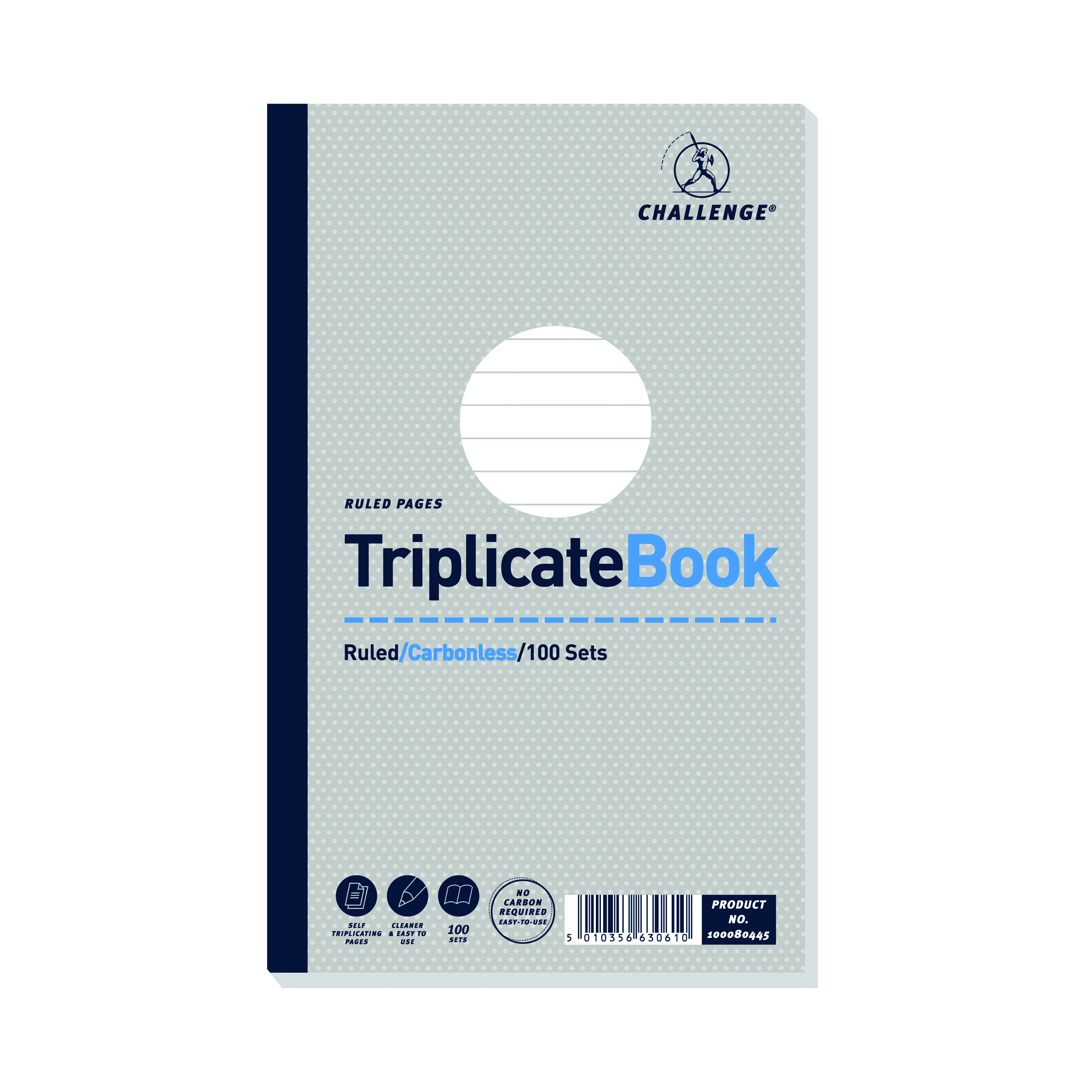 Challenge+Carbonless+Triplicate+Book+100+Sets+210x130mm+%28Pack+of+5%29+100080445