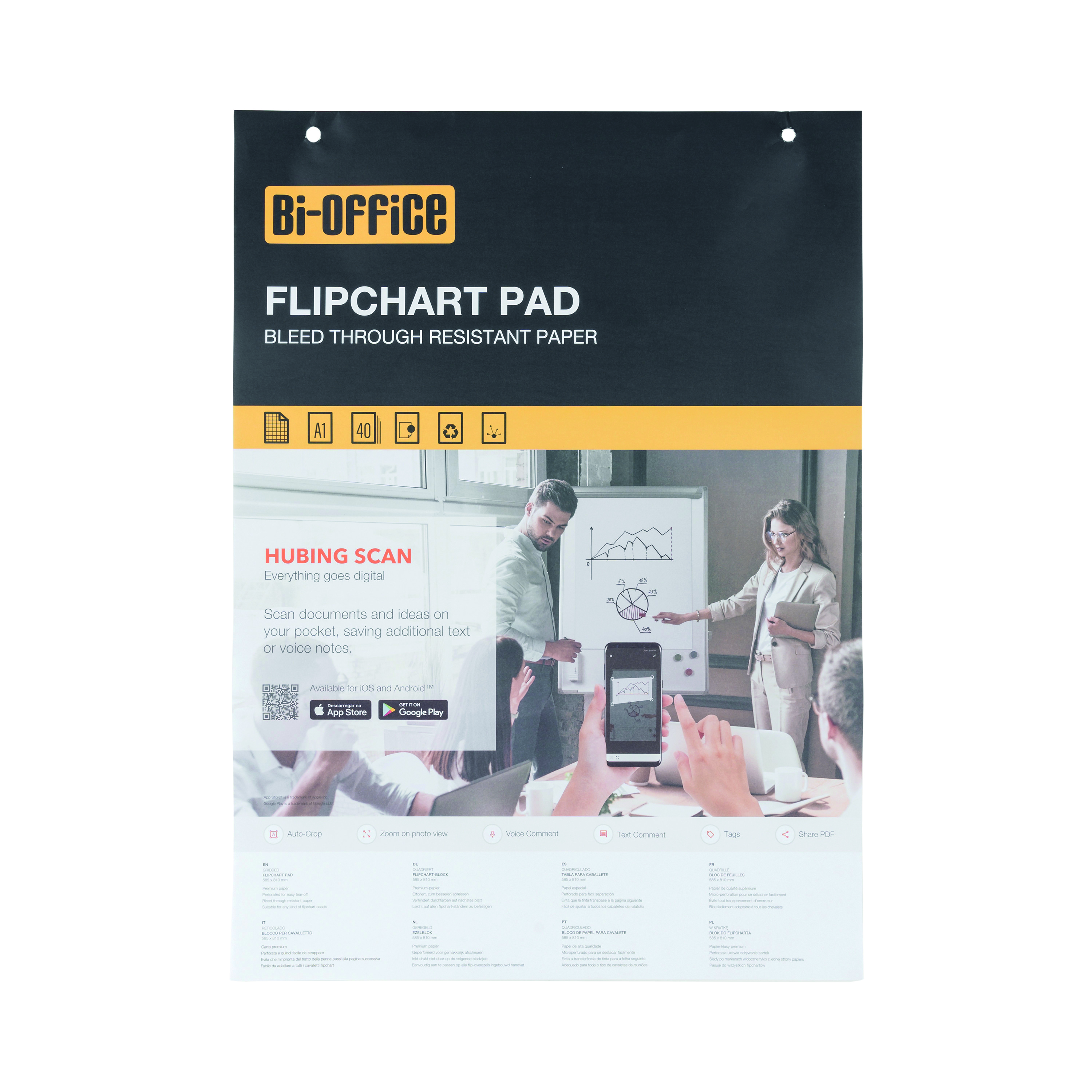 Bi-Office+Gridded+Flipchart+Pad+40+Sheet+A1+%28Pack+of+5%29+FFL012301