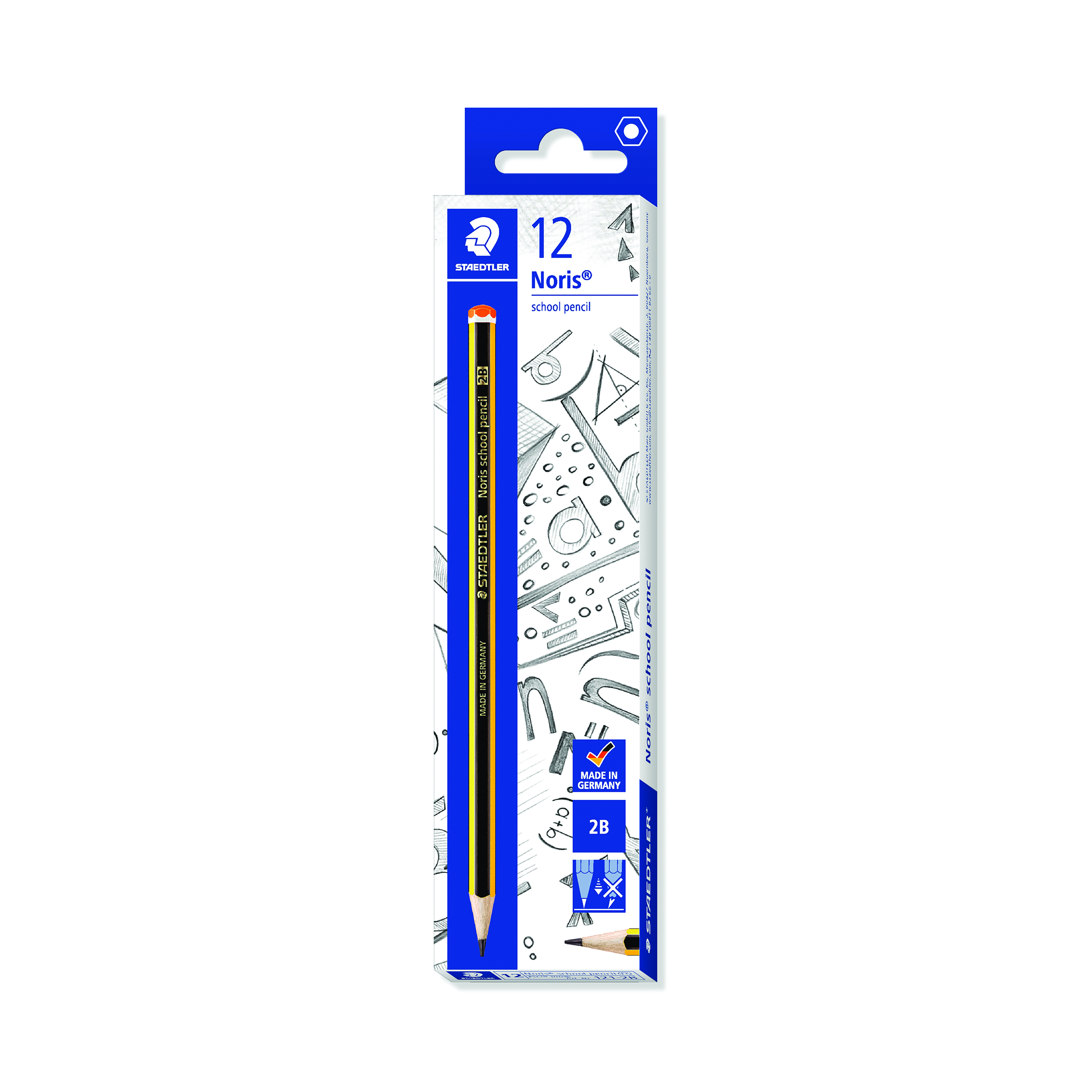 Staedtler+Noris+School+121+Graphite+2B+Pencil+%28Pack+of+12%29+121-2B