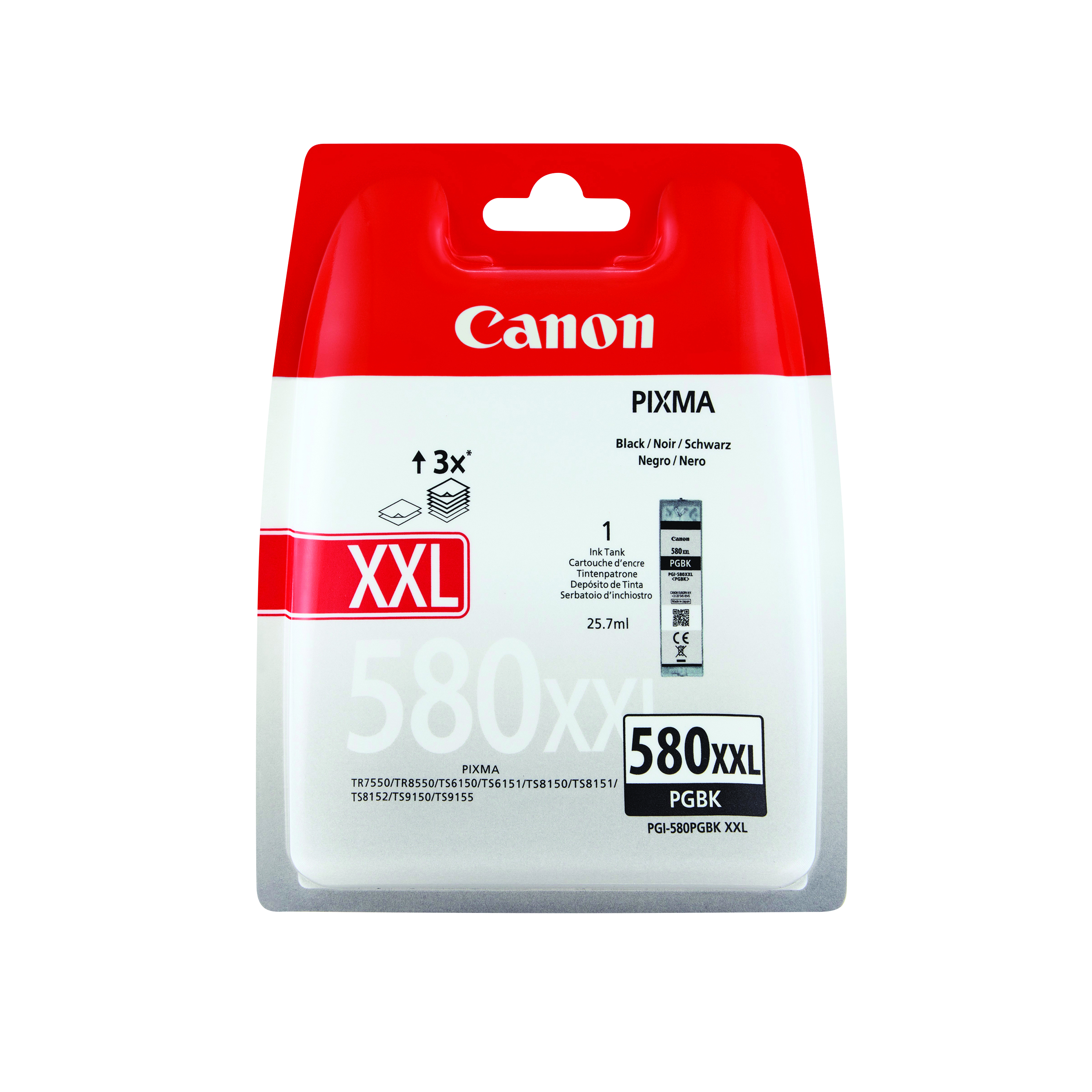 Canon+PGI-580XXL+Ink+Cartridge+Extra+High+Yield+Pigment+Black+1970C001