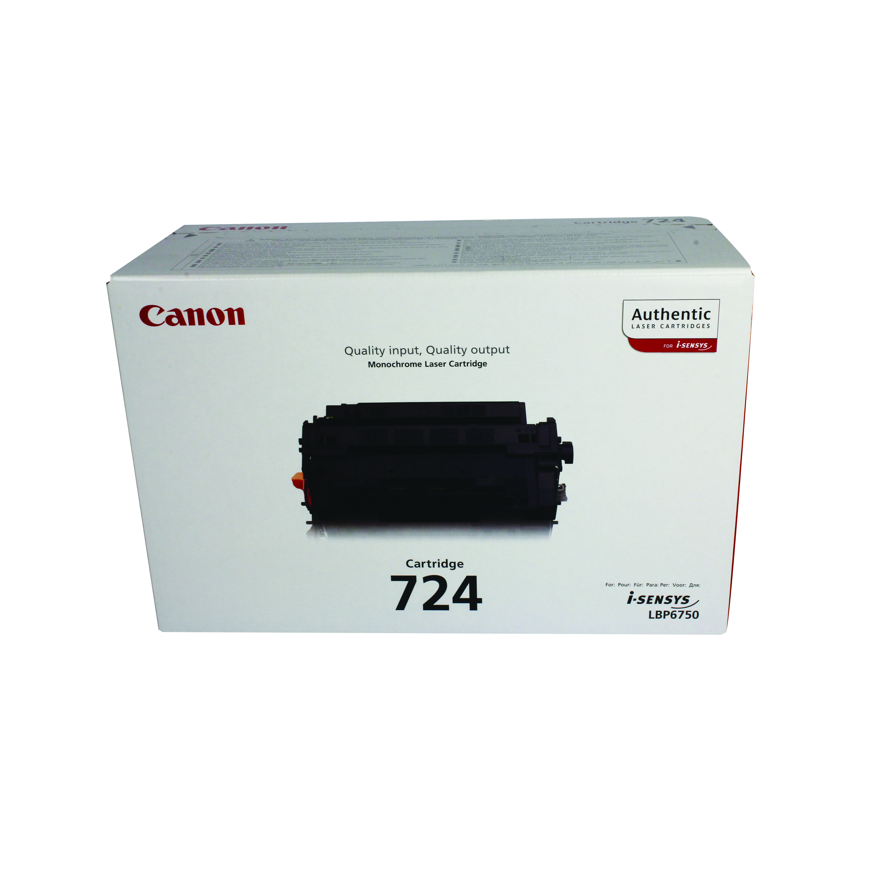 Canon 724 Black Toner Cartridge 3481B002