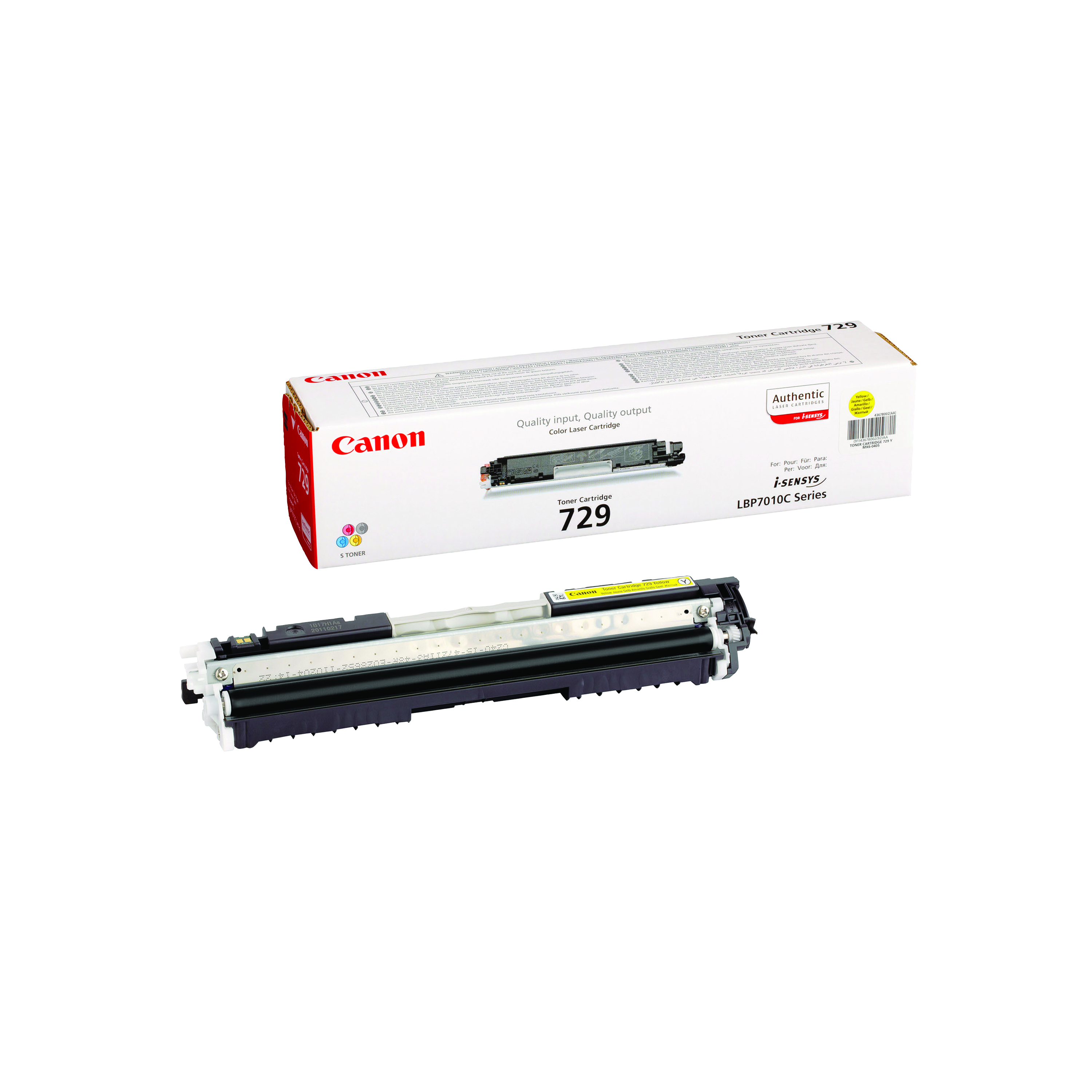 Canon LBP7010C Yellow Laser Toner Cartridge 729Y 4367B002