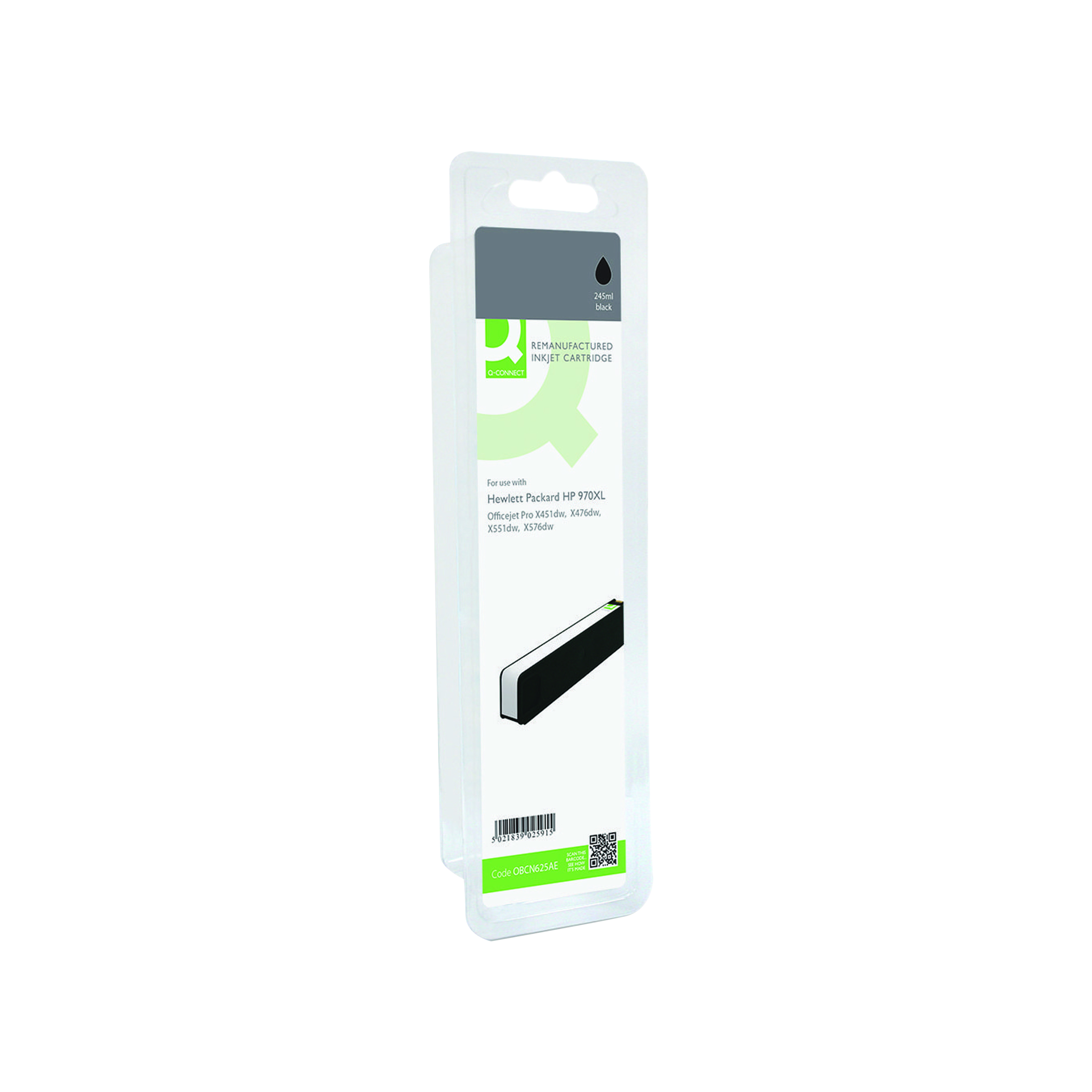 Q-Connect+Remanufactured+Inkjet+Cartridge+Black+For+HP+CN625AE+CN625AE-COMP