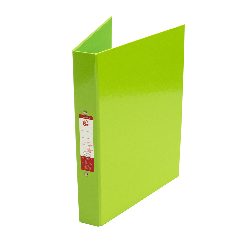 5+Star+Office+2+O-Ring+Binders+A4+Green+%28Pack+of+10%29
