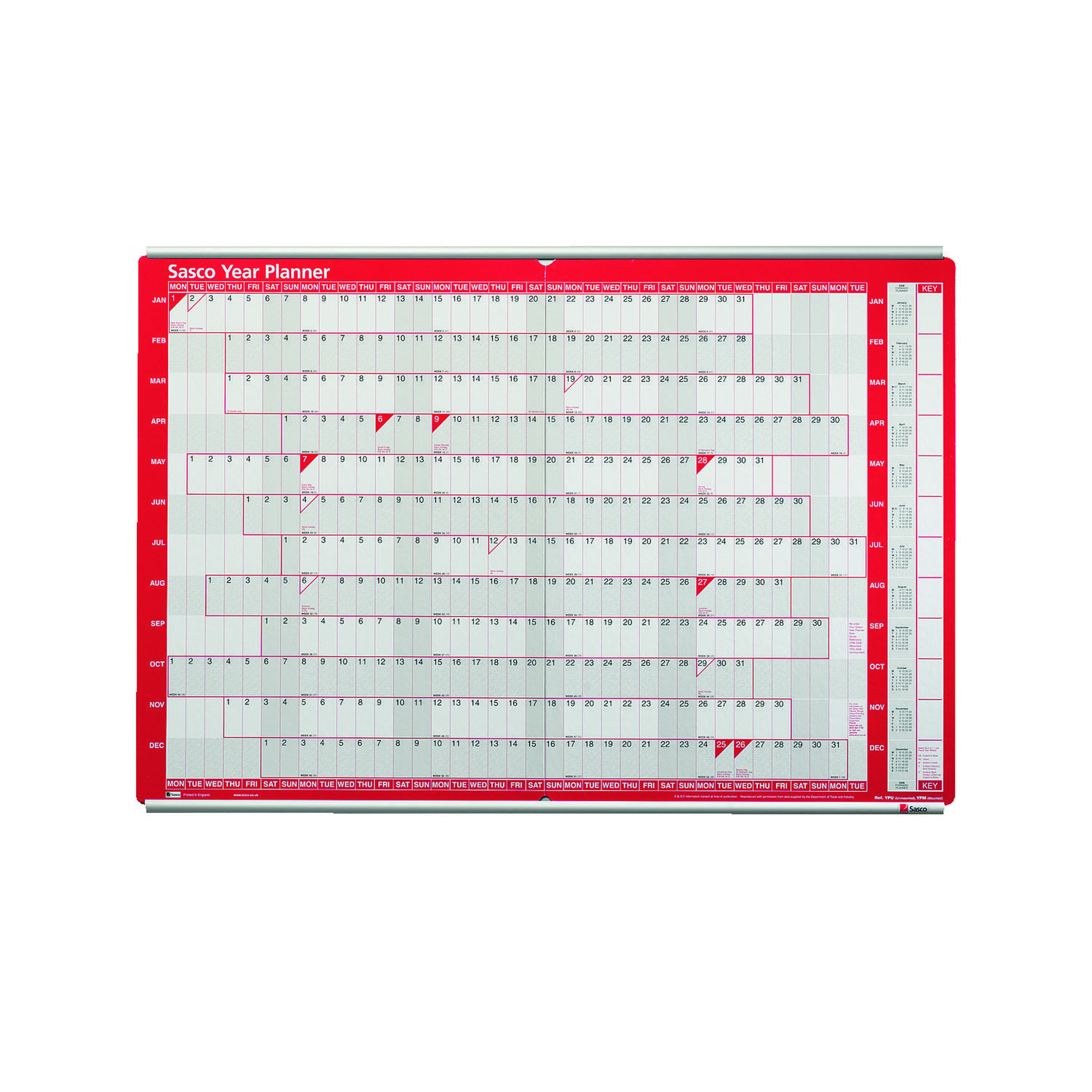 Sasco+Aluminium+Mounted+Planner+Track+%282+Pack%29+20360